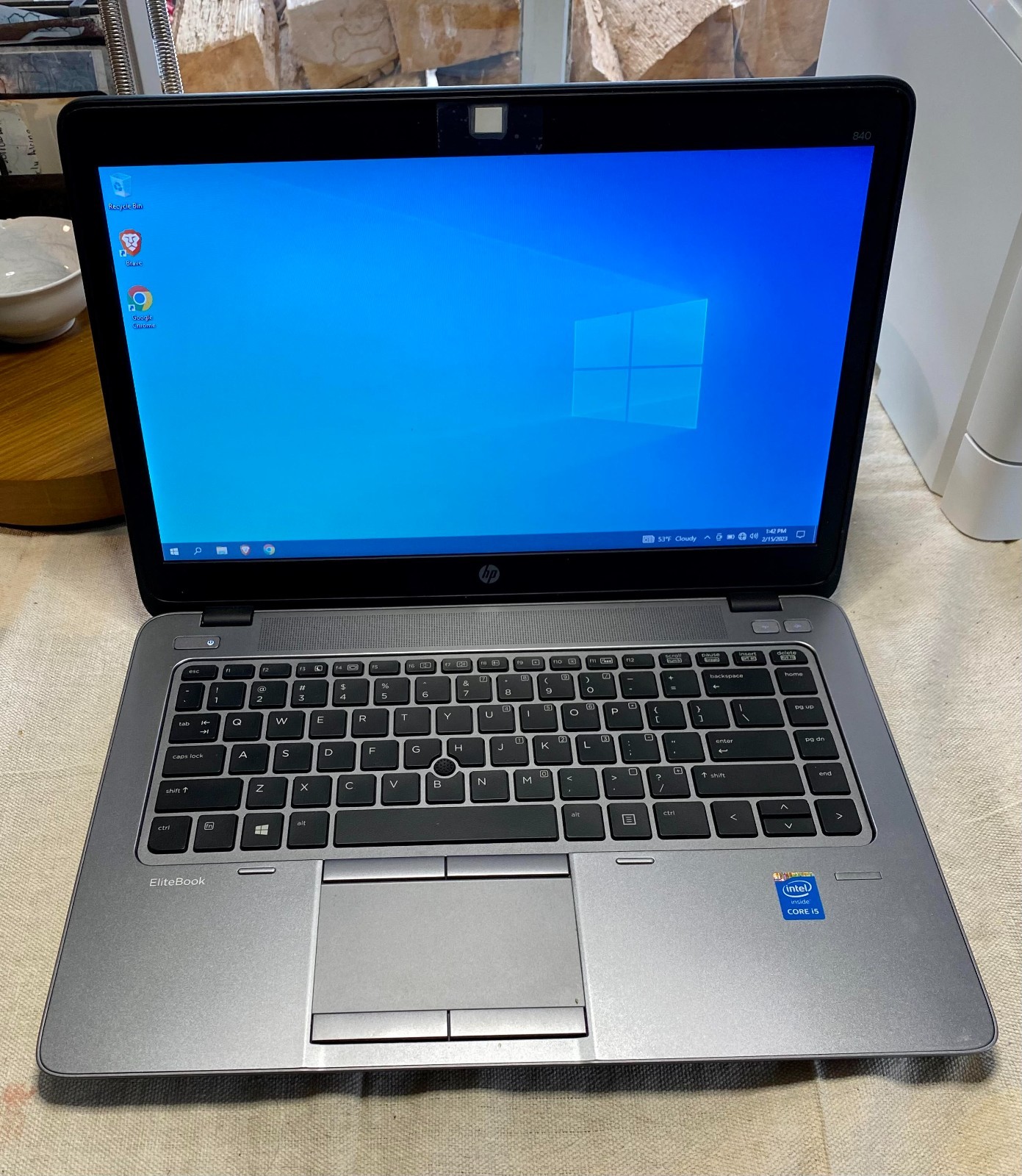 HP EliteBook 840 G2, Core i5, 8GB, 240 SSD, Win-11 Pro with Dock & 2 AC Adapters