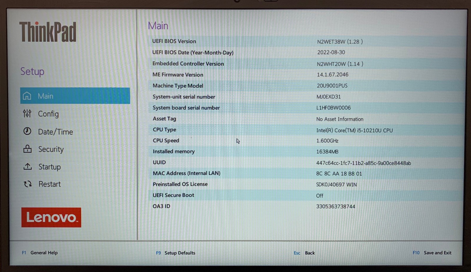Lenovo ThinkPad X1 Carbon Gen 8 14″ i5-10210U 16GB, 512GB NVMe, Remote Managed