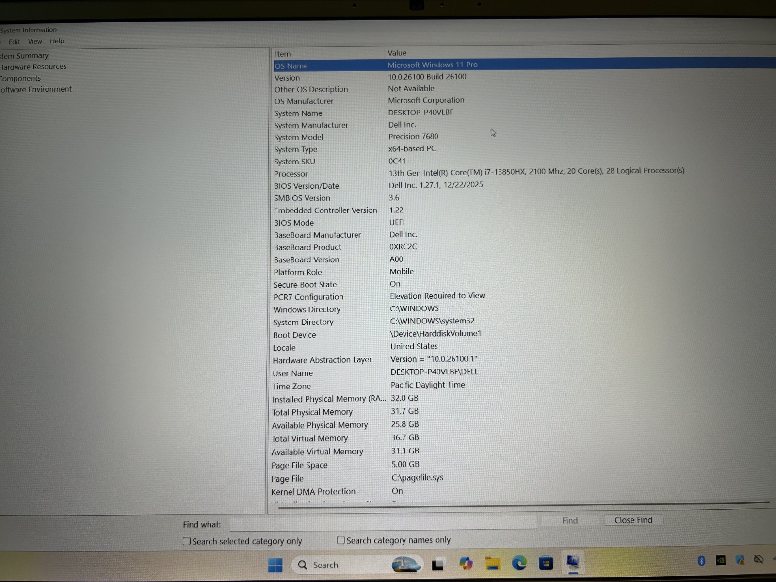 Laptop Dell Precision 7680 16″ Core i7-13850HX 32GB RAM 1TB SSD RTX 2000 Win 11