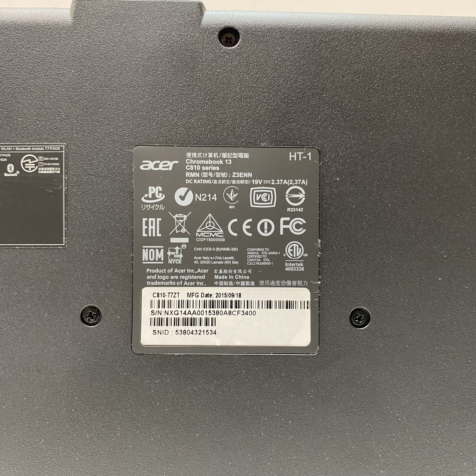 Acer Chromebook 13 CB10 13″ NVIDIA Tegra K1 Chrome OS