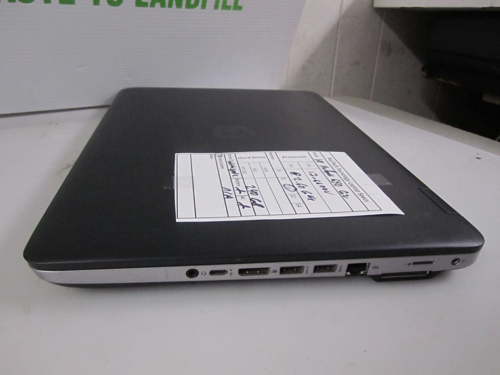 HP ProBook 650 G2 i7-6600U 2.6GHz 16GB 240GB M2SSD NO OS Laptop + AC READ++