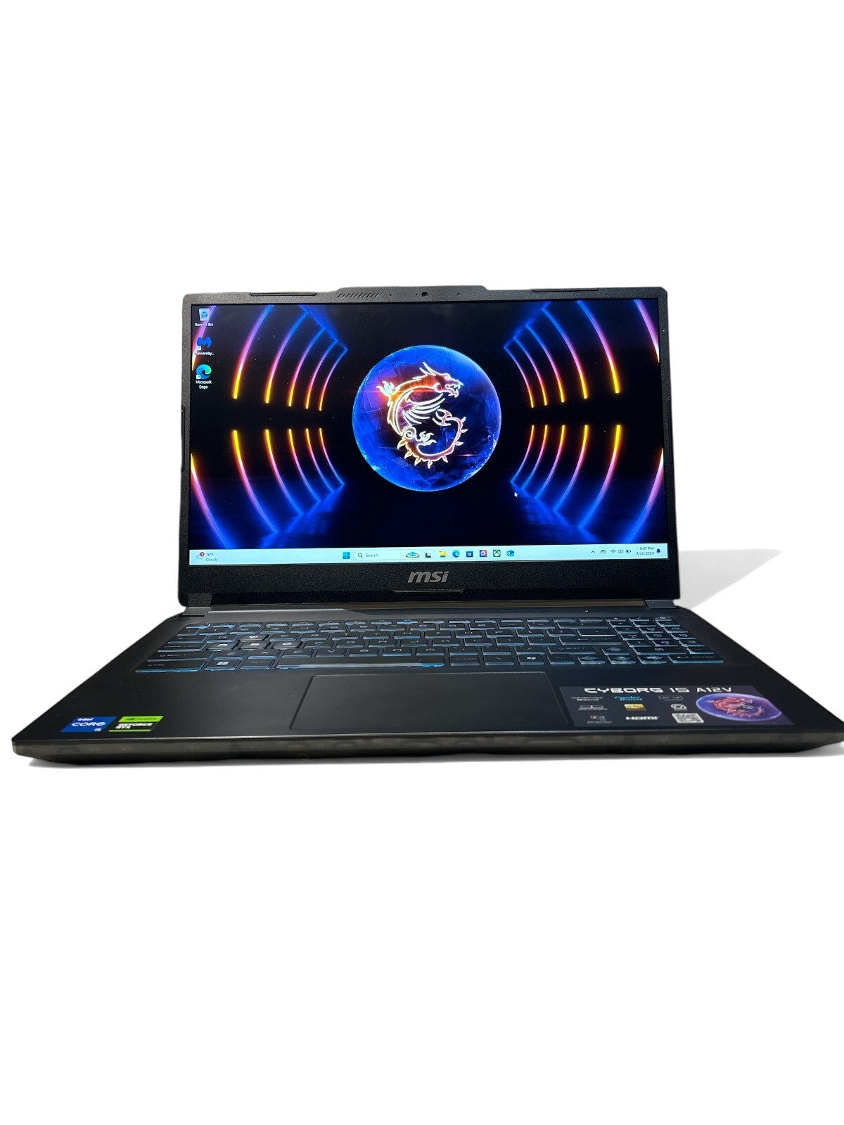 MSI Cyborg 15 A12VF RTX 4060 i5-12450H 16 GB DDR5 RAM 512 GB SSD 145 Hz