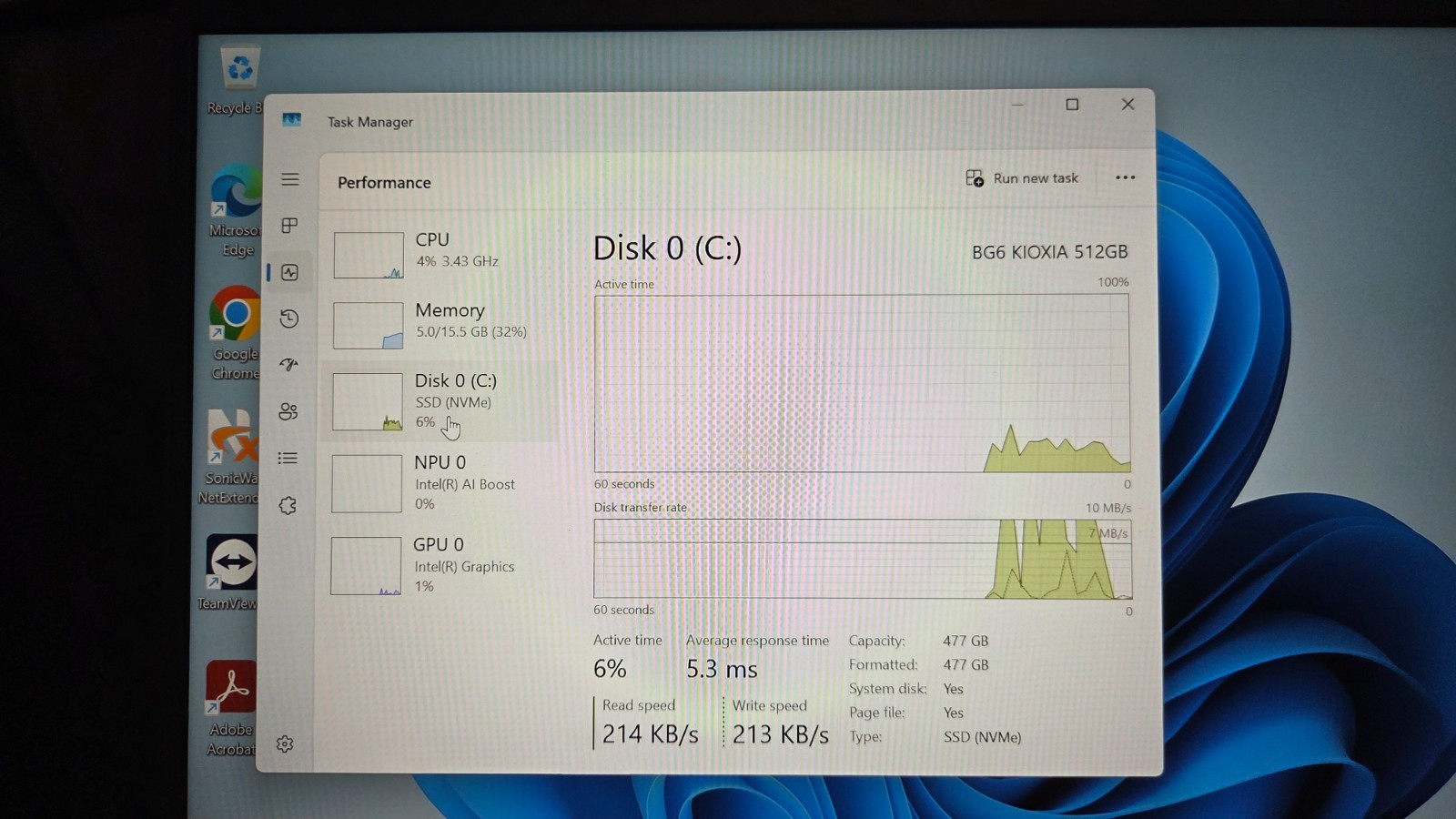 Dell Latitude 5450 Intel Ultra 165H – DDR5 16GB RAM – 512GB SSD
