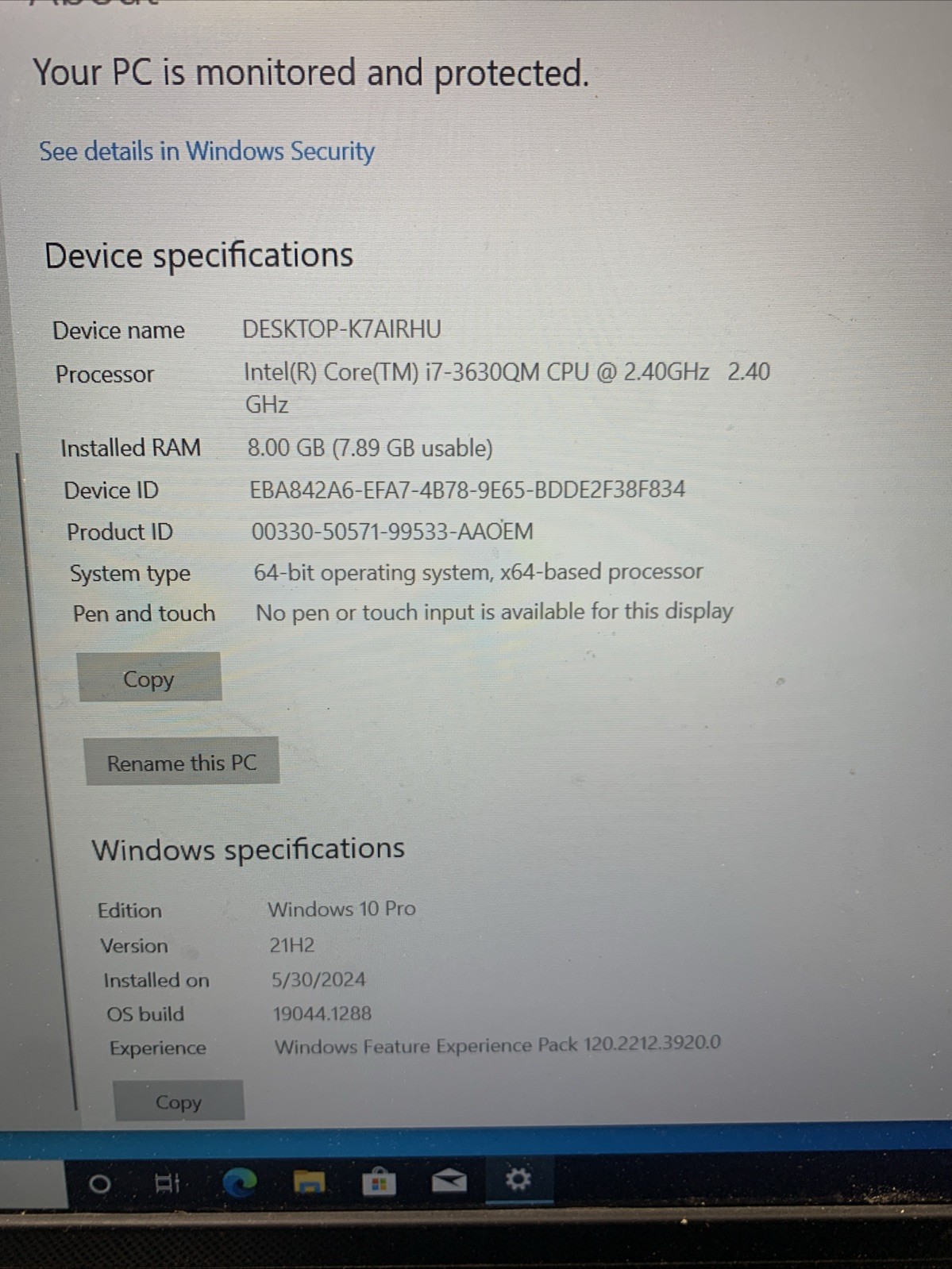 HP ENVY dv6 i7-3630QM 8GB 1TB HDD 15.6″ No OS No Batt Laptop FHD Beats Blu-ray