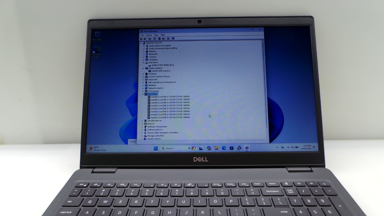 Dell Latitude 3510 15.6″ | i5-10210U 1.60GHz | 16GB RAM 256GB NVMe | WIN 11 PRO