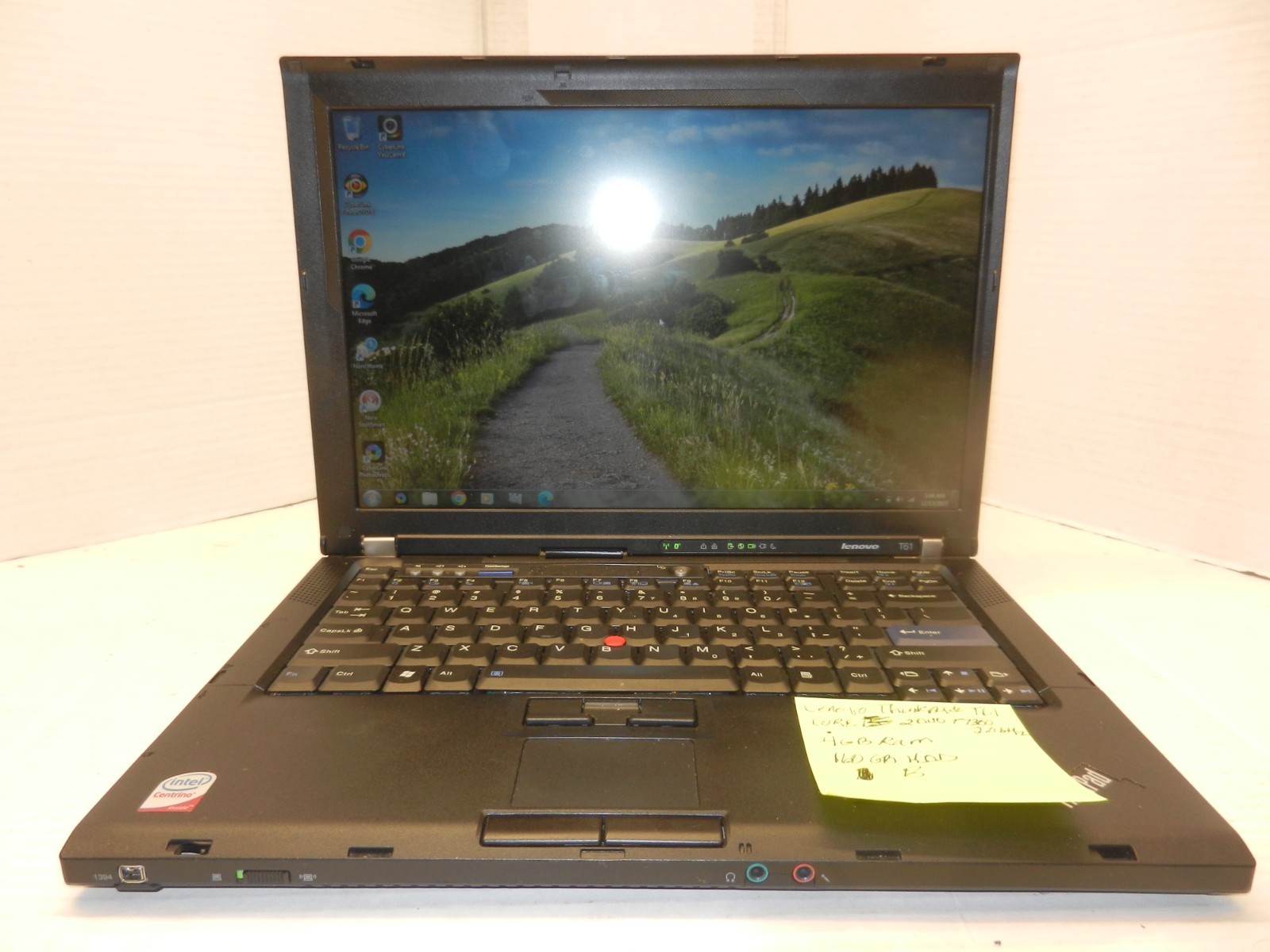 LENOVO THINKPAD T61 14″ CORE2DUO T7300@2.0GHZ 4GB RAM 160GB HDD WINDOWS7 OFF13 B