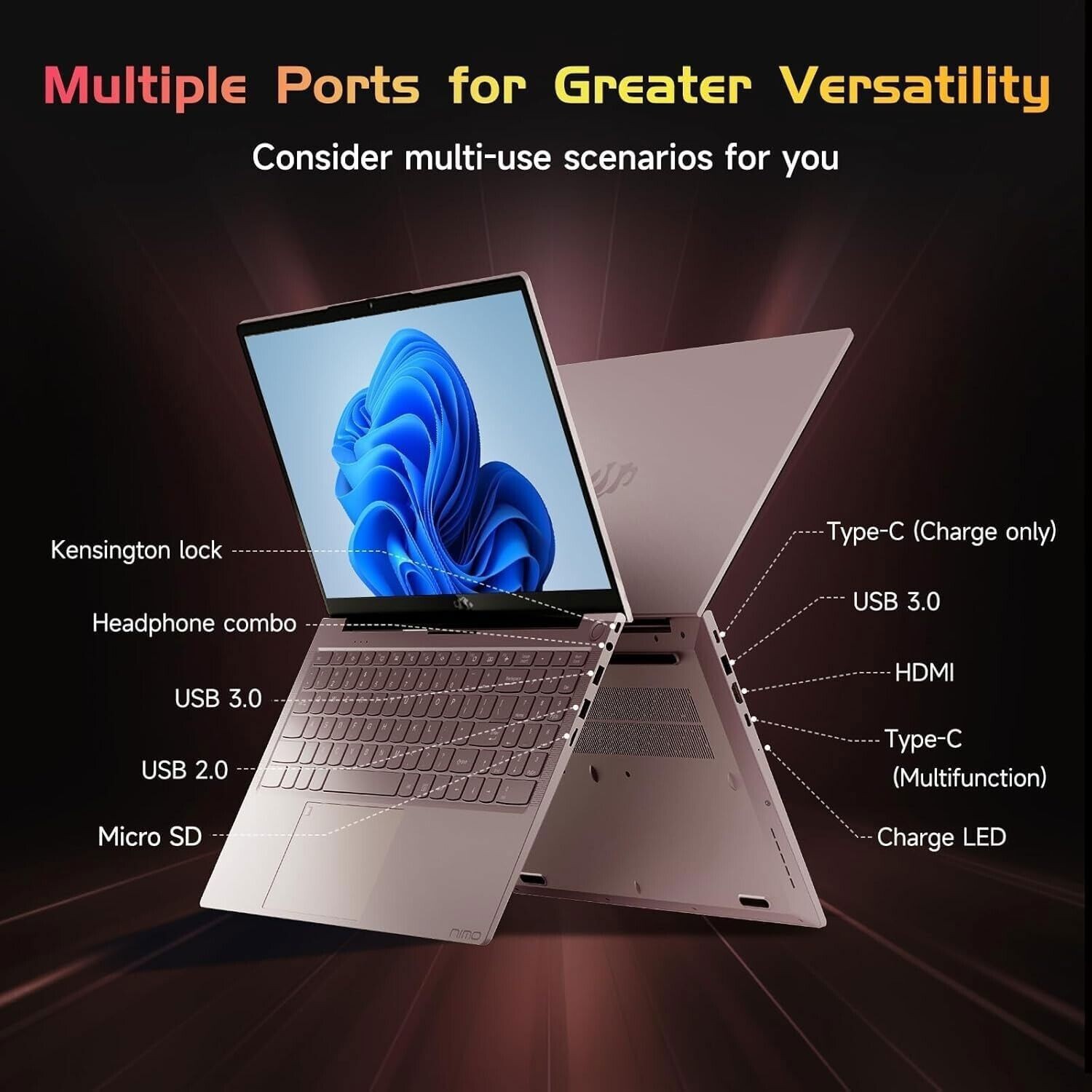 NIMO 15.6” IPS FHD Student Laptop AMD Ryzen 5 8GB/16GB RAM 256GB/512GB/1TB SSD
