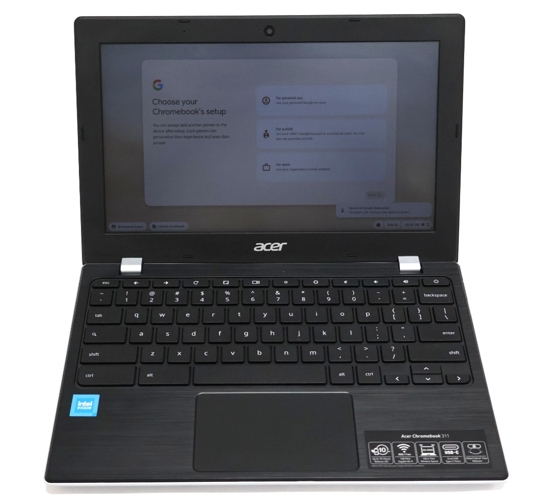 Acer Chromebook Spin 311 11.6″ Touch CELERON N400 1.10Ghz 4 GB RAM 32 GB Flash M