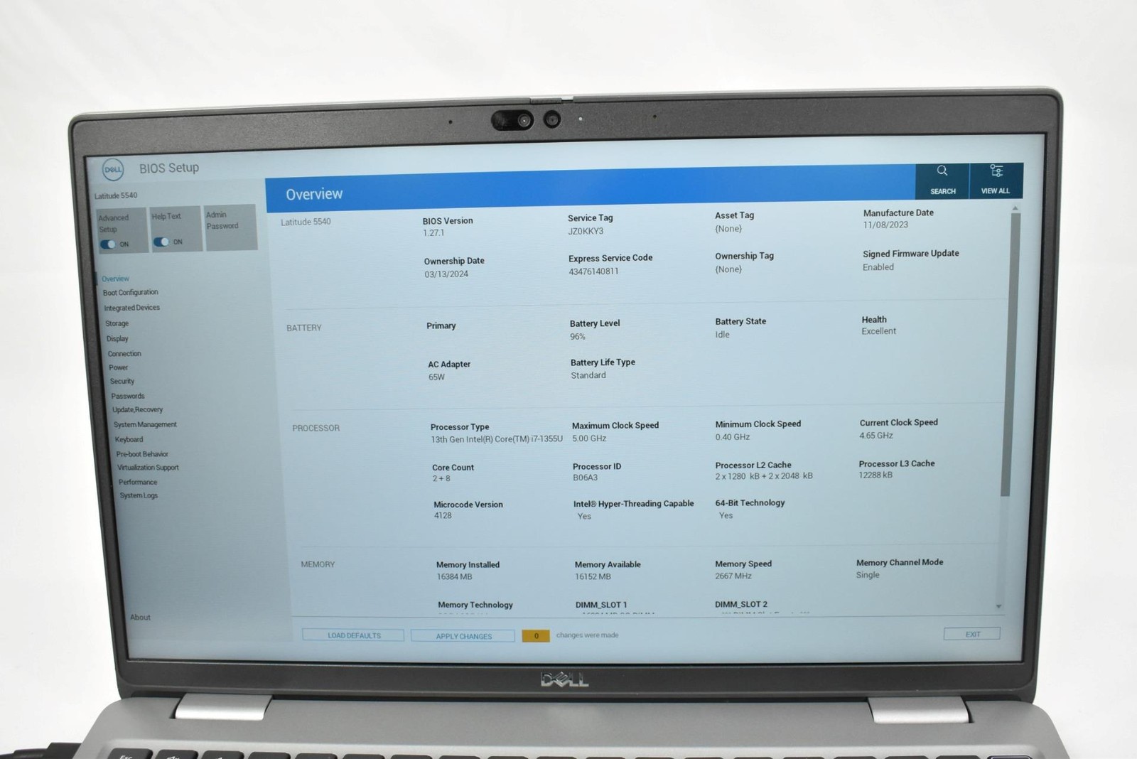 Dell Latitude 5540 Laptop i7-1355U 16GB 256GB SSD No OS 15.6″