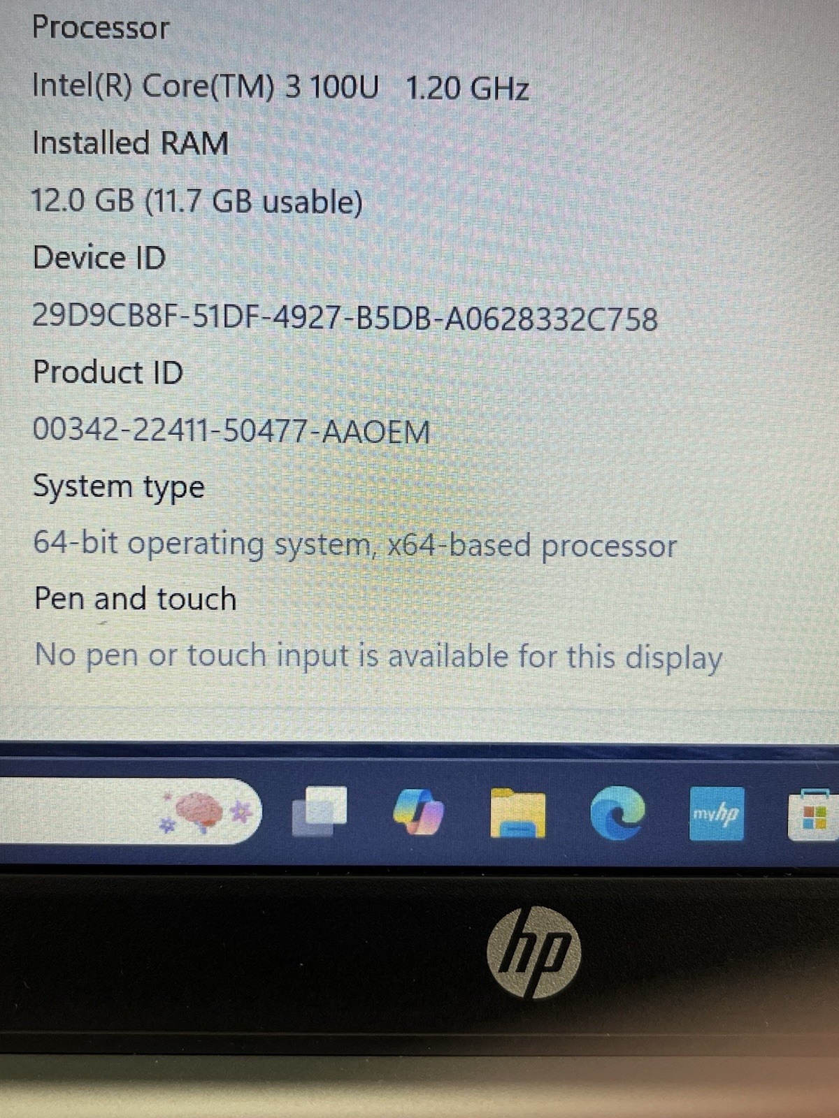 HP 14-inch Silver Notebook Laptop. Barely used.