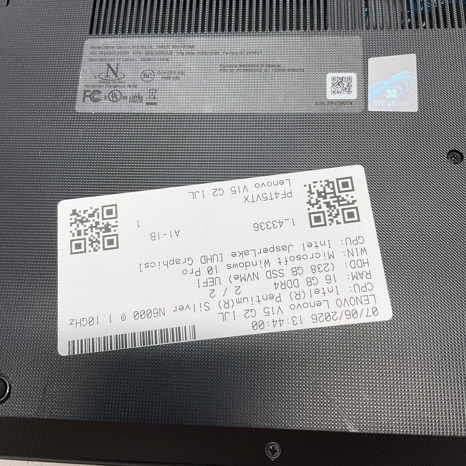 Lenovo V15 G2 IJL 15.6-inch Celeron N4500 16GB RAM 256GB SSD Windows 10 Pro