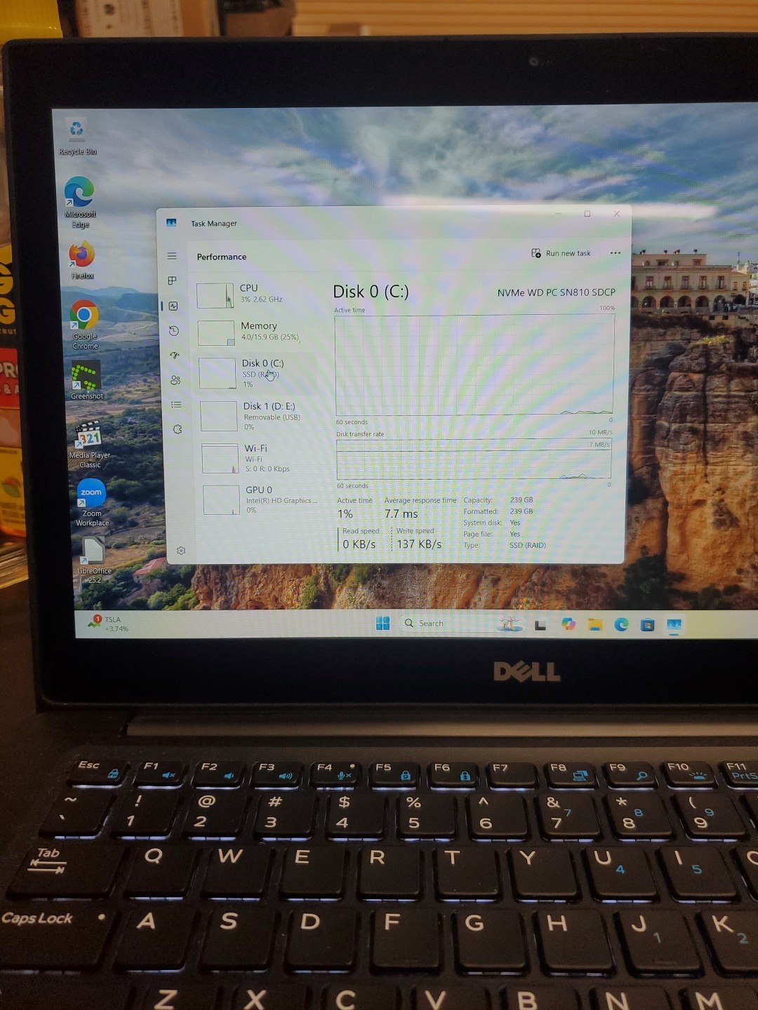 Dell Latitude 7280 Touchscreen 256GB SSD, i5-6300U 16GB Laptop 71625-2 K Poor KB