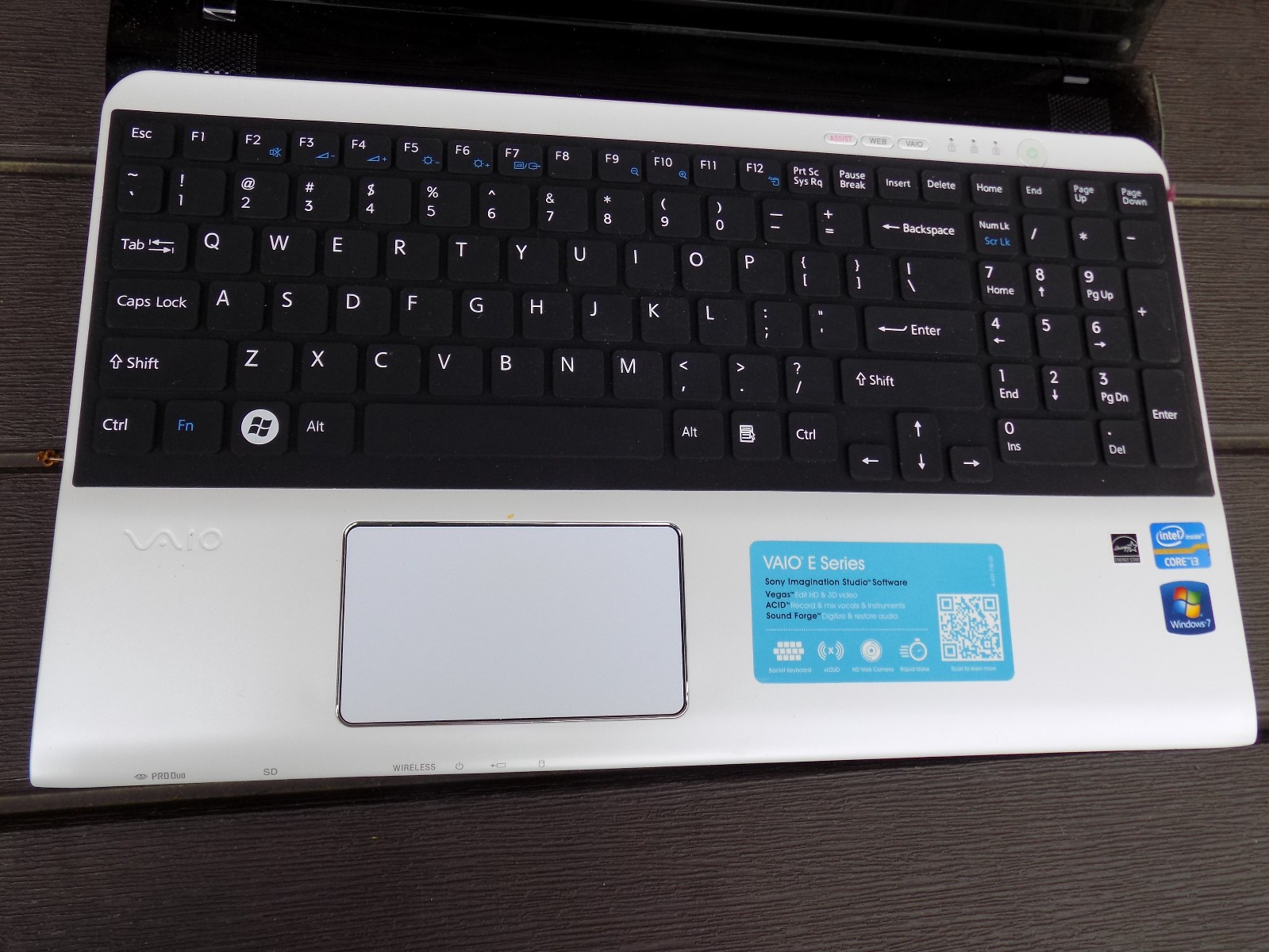 White Sony Vaio E Series Laptop PC SVE151D11L, Power Supply – Works