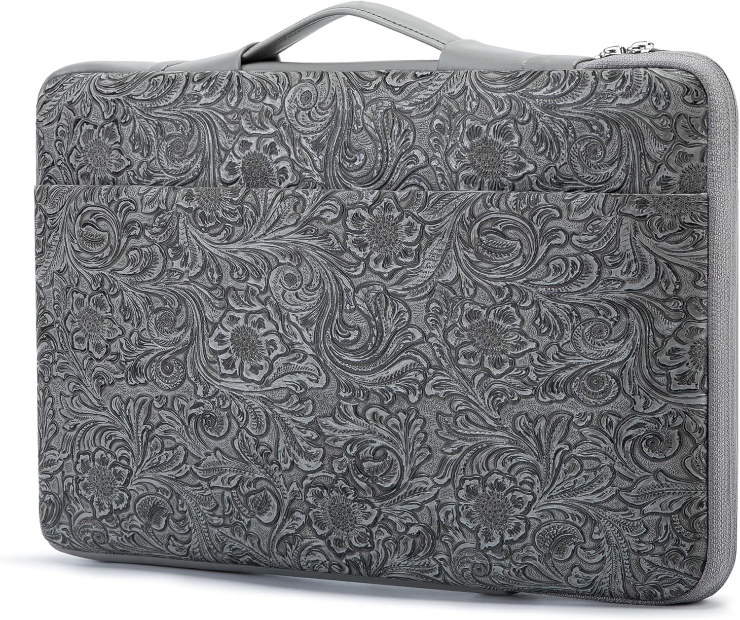 Embossed PU Leather 360° Heavy Duty Protective Laptop Sleeve for 16 inch-16.2 in