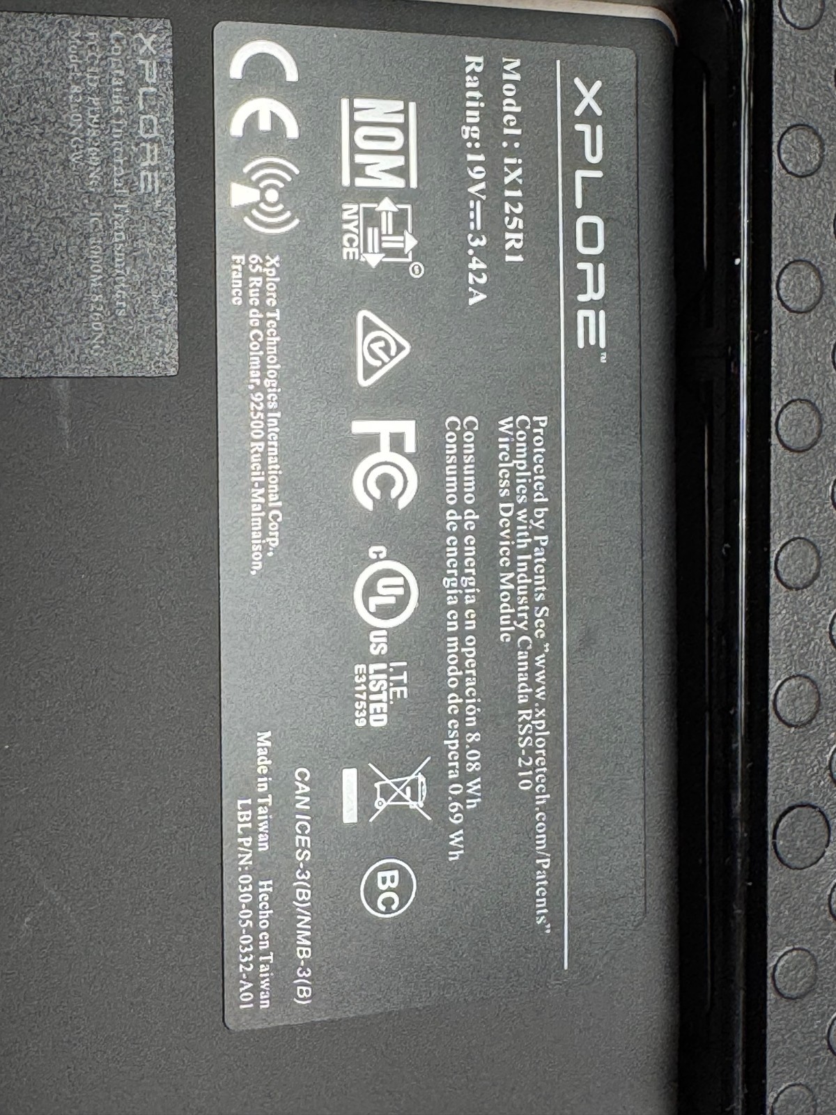 Zebra Xplore iX125R1 Rugged Tablet i5-6200U 8GB 256GB Win 11Pro 12.5″ Stylus LTE