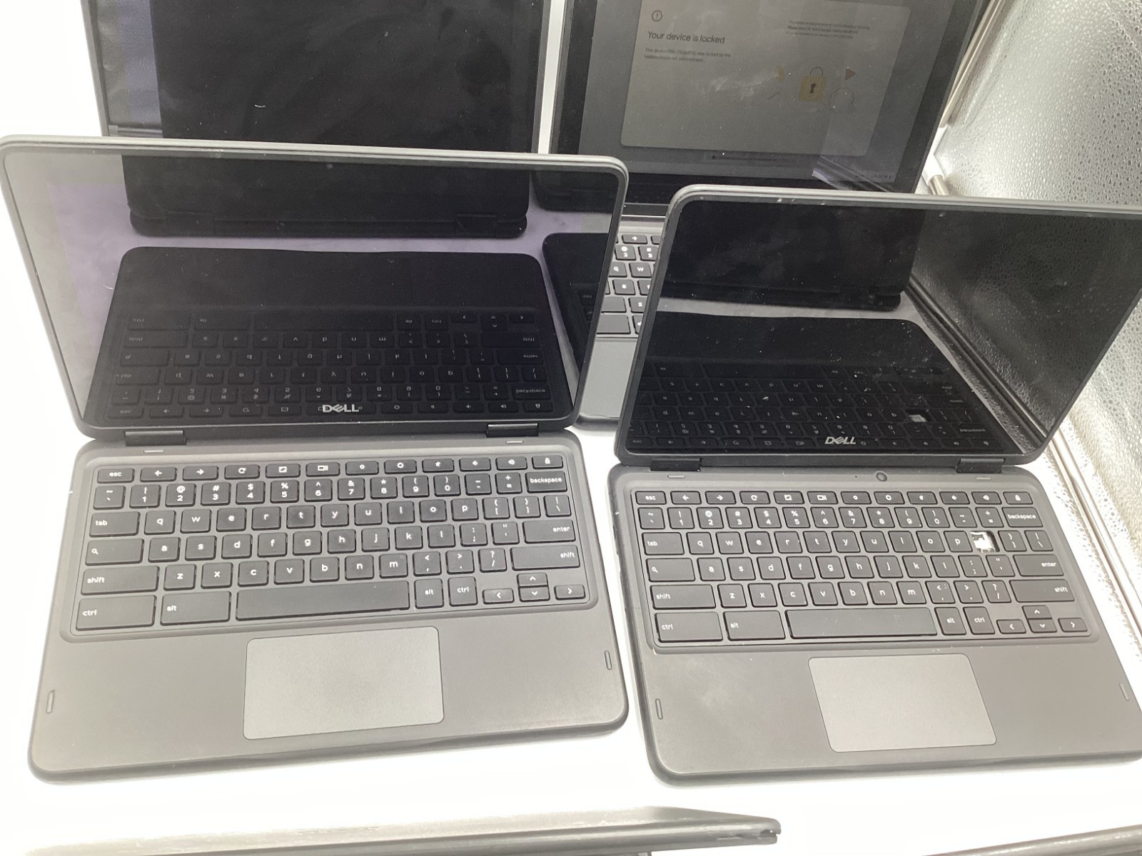 Lot of 11 Dell ChromeBook 3100 2in1 11″ Celeron 4GB RAM 32GB For Parts READ – DW