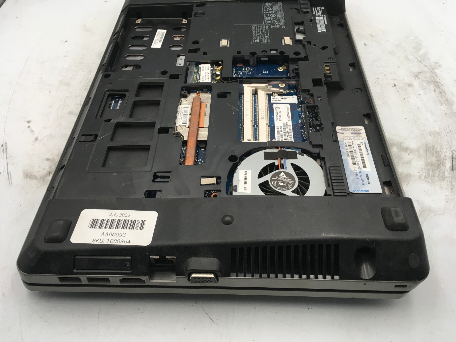 HP PROBOOK 4530S – BOOTS TO BIOS – INTEL I3 2350M – NO RAM – READ DESCRIP – BB !