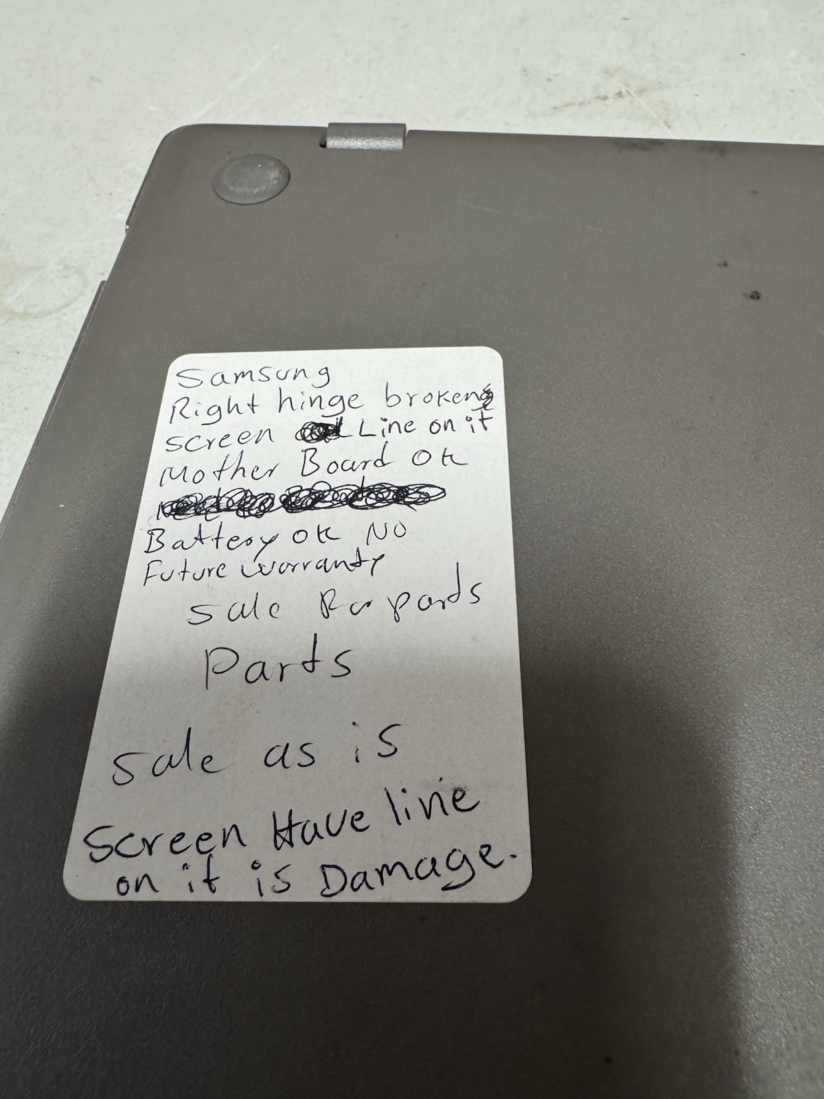 Samsung Chromebook Laptop | Broken Hinge Damaged Screen | For Parts AS IS