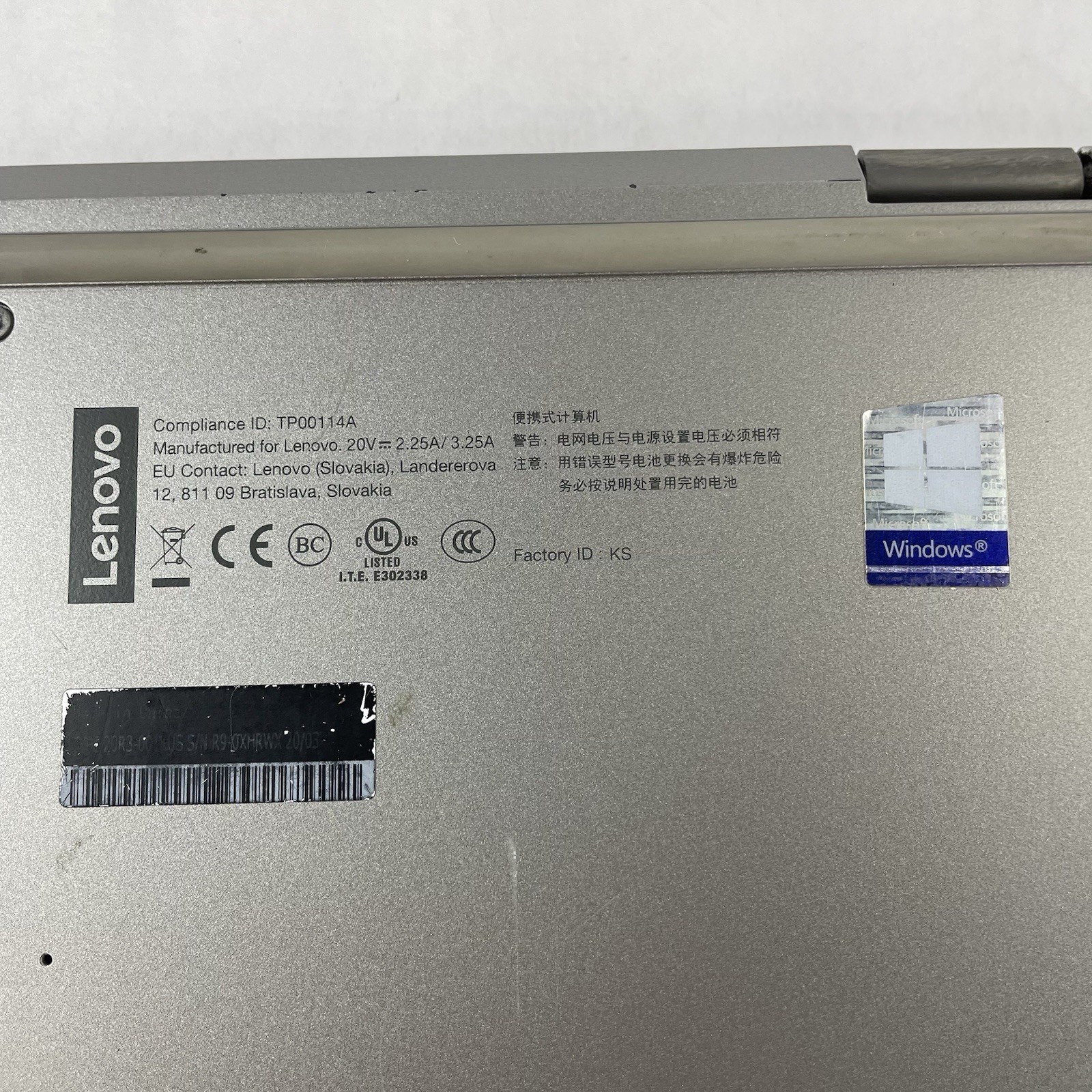 Lenovo ThinkPad L13 13.3″ i5-10210U 1.60 GHz 16 GB RAM No SSD/OS/AC