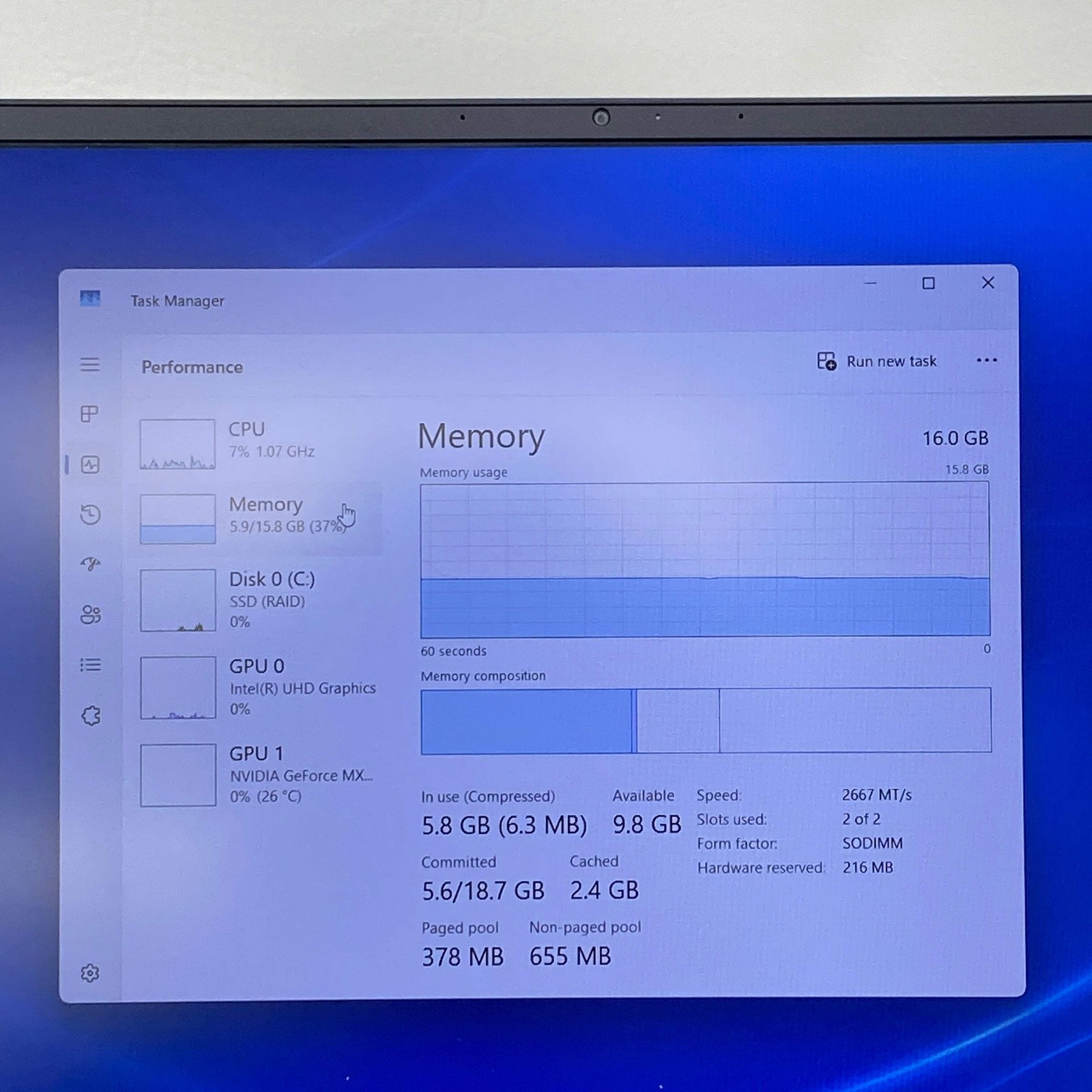 Dell Vostro 5590 15.6″ i7-10510U 1.8GHz 16GB RAM 512GB SSD GeForce MX250