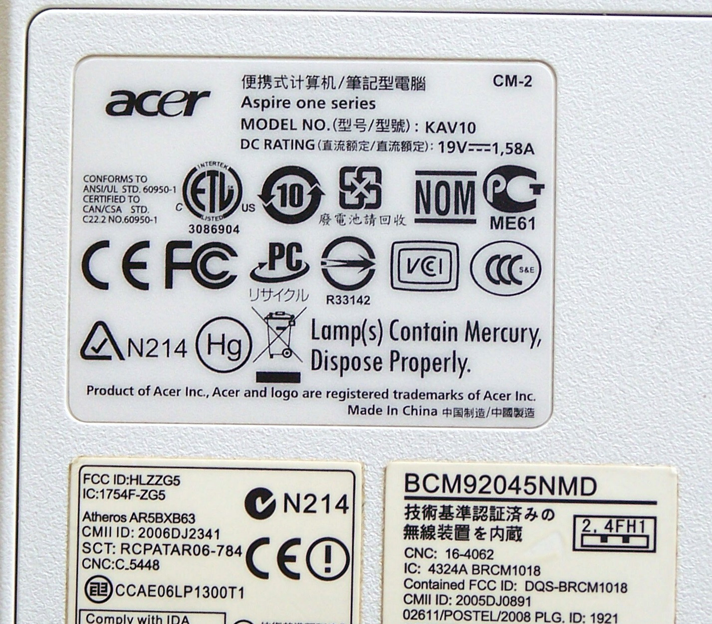 Acer Aspire One kav10 (D150), Intel N280 1.66GHz, 2GB, 160GB, Win XP, 10.1″