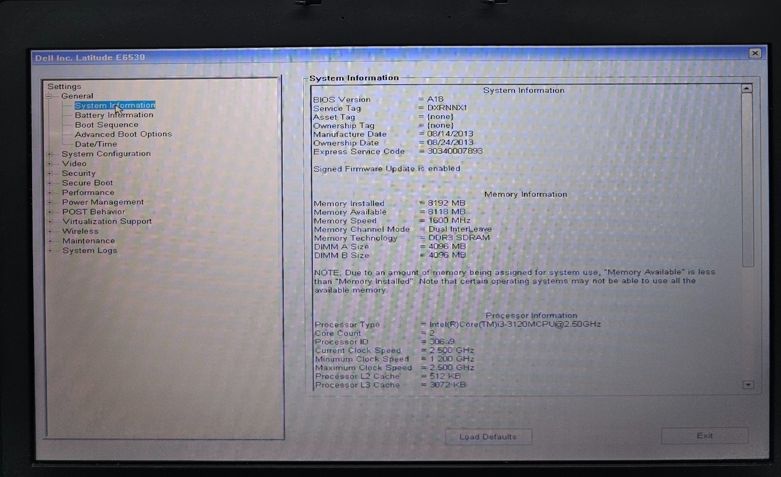 Dell Latitude E6530 15.6″ Laptop Intel Core i3-3120M 8GB RAM No HD/OS (FL)
