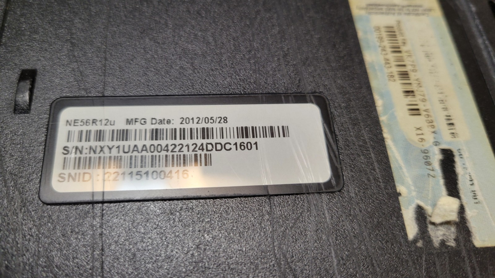 Gateway NE56R12U B950 2.1 Ghz Laptop — For Parts or Repair —