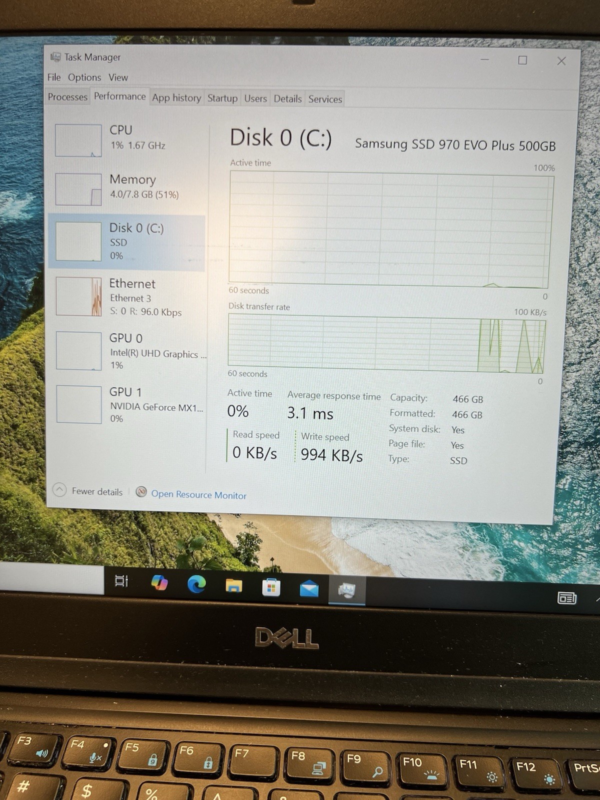 DELL LATITUDE 5491 Intel i7-8850H 8GB RAM 500GB SSD – Nvidia MX130 – Win 10 Pro