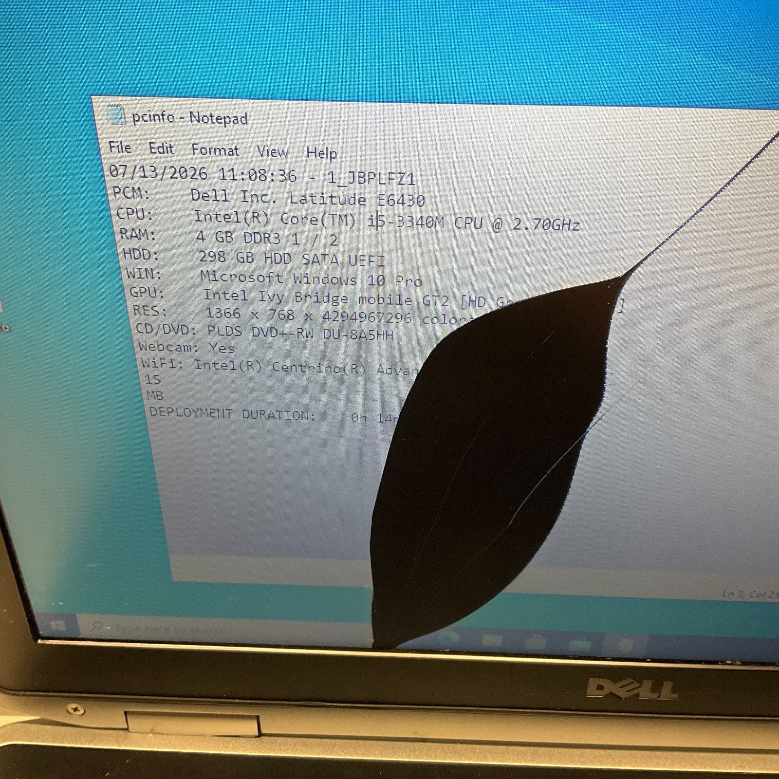 Dell Latitude E6430 Intel Core i5-3340M 2.70GHz 4GB 320GB HDD Windows 10 READ
