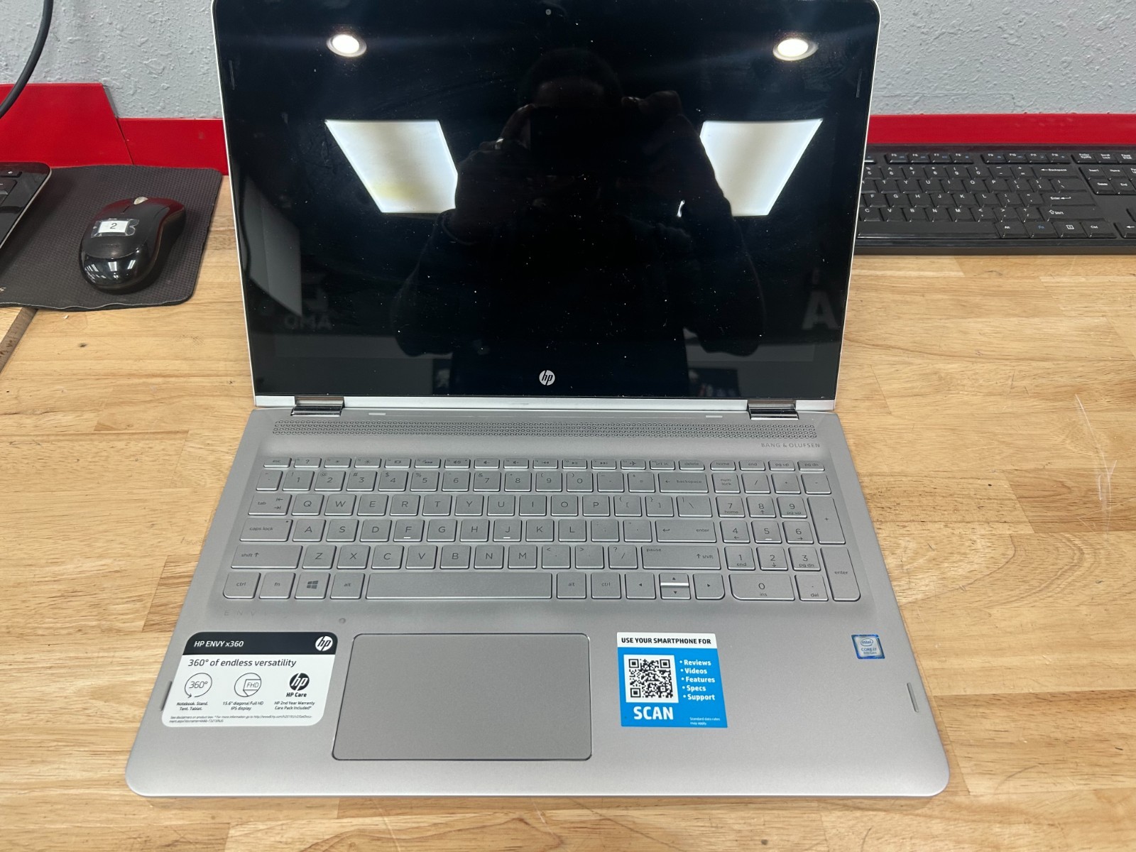 HP ENVY X360 TOUCHSCREEN i7-8550U 12 GB DDR4 1TB SATA HDD NO OS