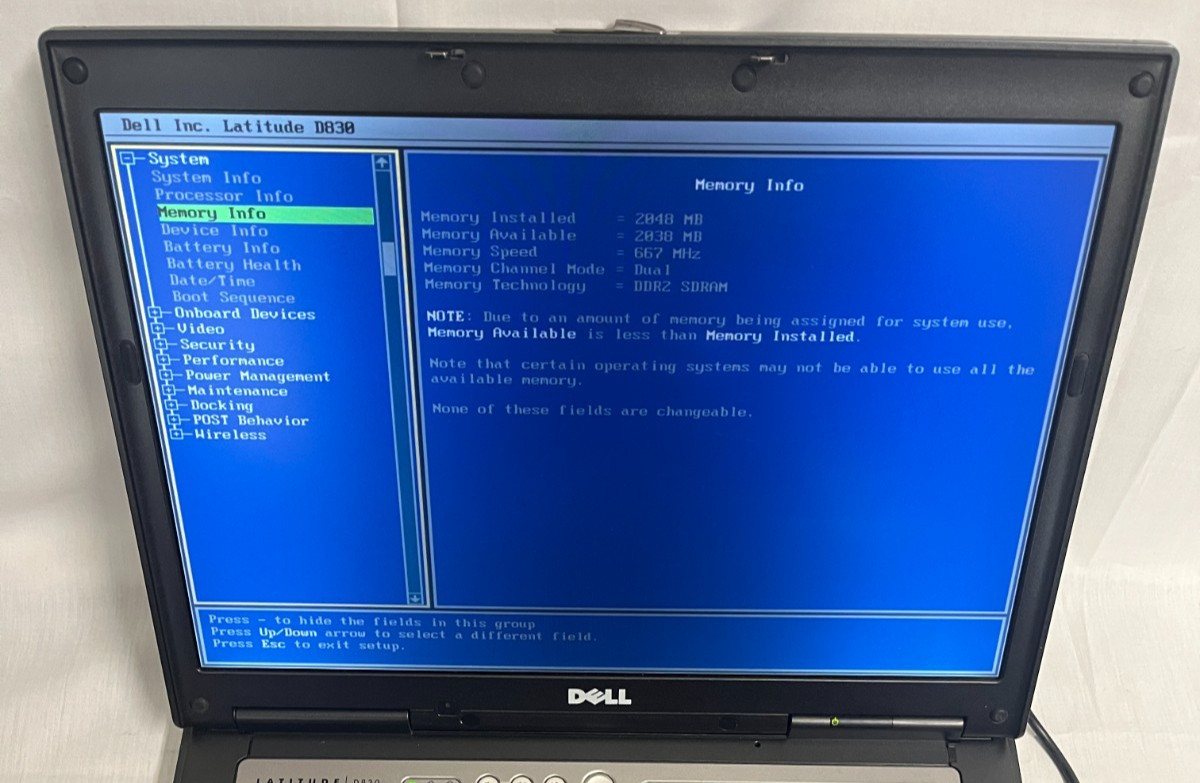 Dell Latitude D830 Intel Core 2 Duo 2.4GHz, 2GB RAM, 80GB HDD ~ PNW