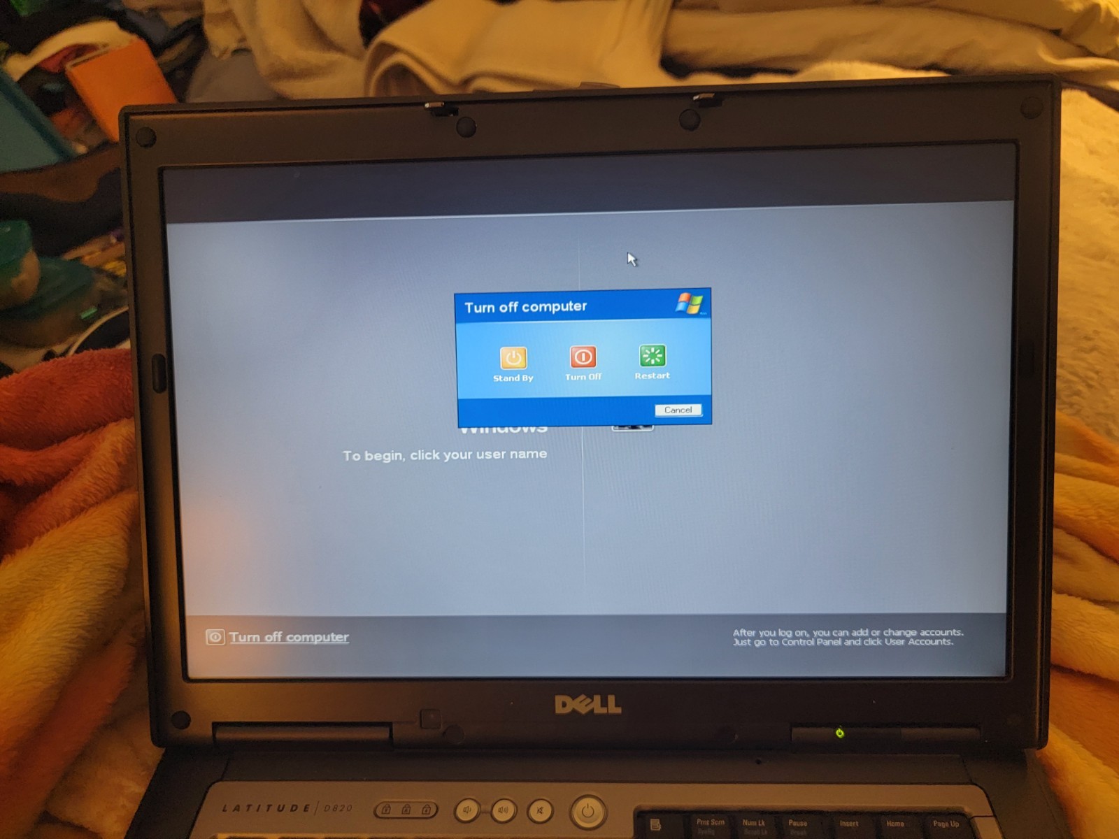 Dell D820 Lattitude Laptop – Intel Centrino Duo- Passed Tests on XP- for PARTS