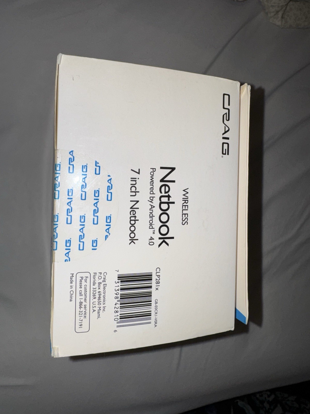 Factory sealed Craig 7″ Netbook Android 4.0 CLP281x Wi-Fi Webcam Black Netbook