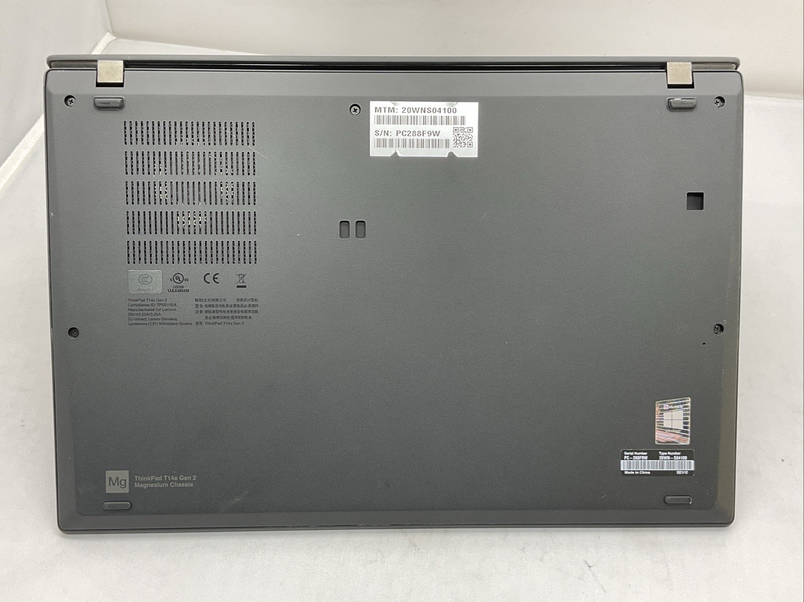 Lenovo ThinkPad T14s Gen 2 – i7-1185G7 – 16GB, 512GB, Win 11 – No Battery, works