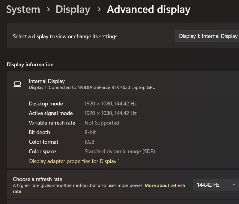 MSI Katana 15 15.6 inch 1 TB SSD, 16 GB DDR5, I7 16320H, RTX 4050 Notebook GPU