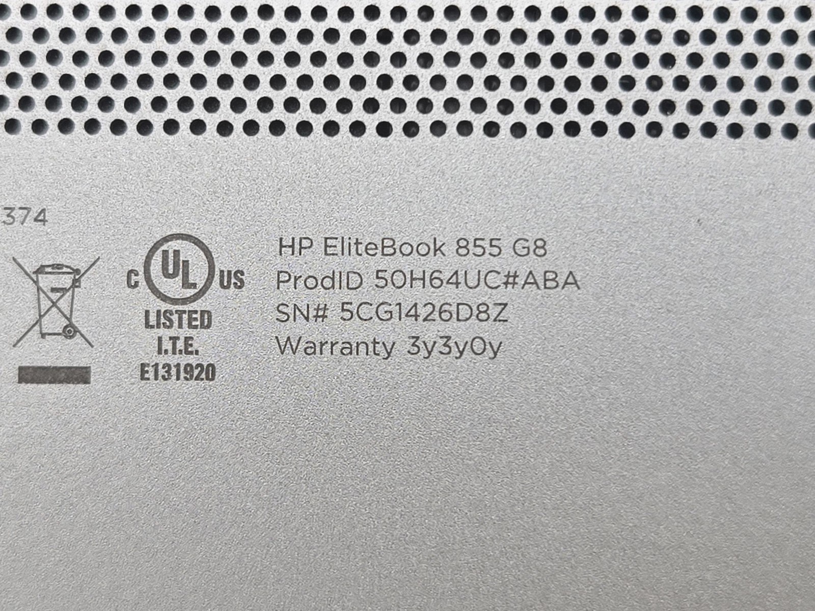 HP ELITEBOOK 855 G8 15″ FHD Touch RYZEN 7 PRO 5850U 512GB SSD 16GB W11P *READ*