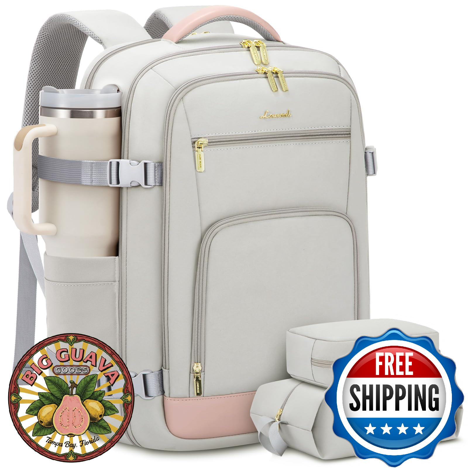 LOVEVOOK 40L Travel Backpack Women Carry On Flight Approved TSA 17″ Laptop