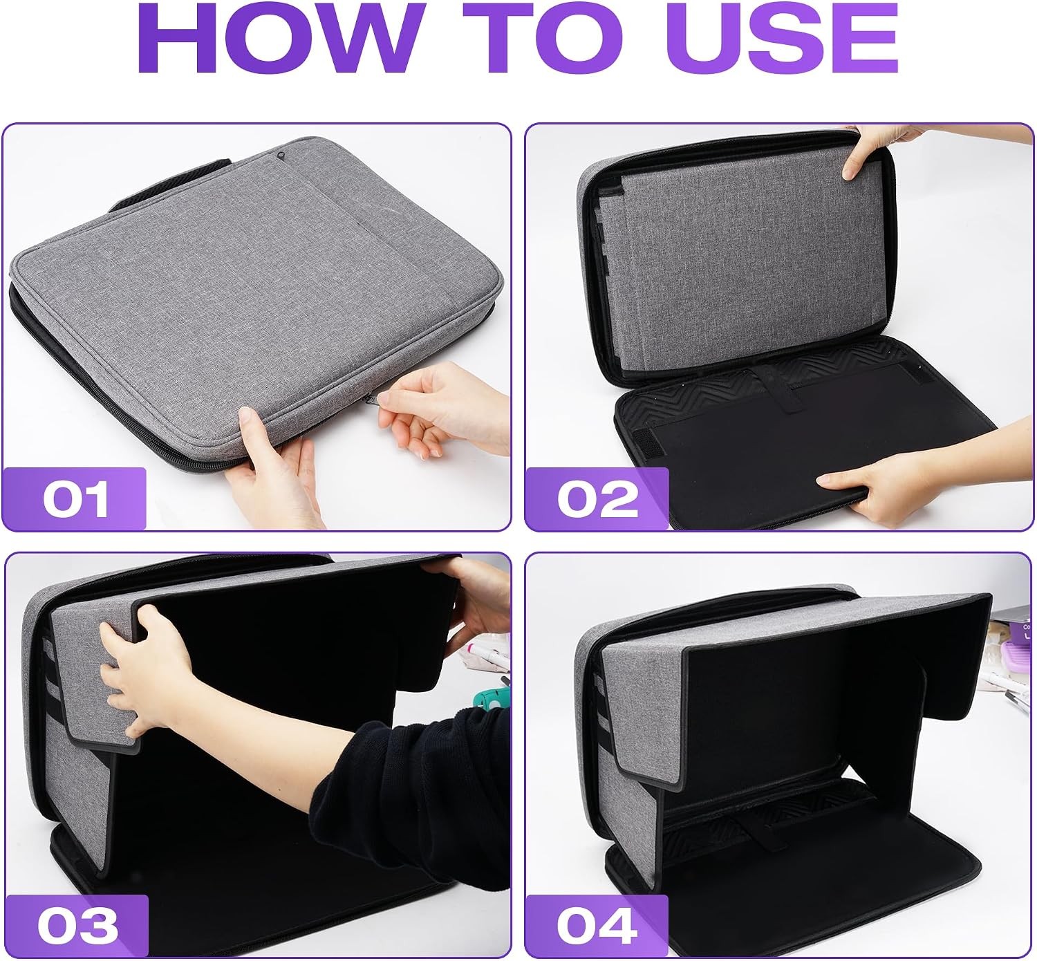 Rigid Hard-Shell Laptop Sunshade for 12-15” Laptops – Outdoor Anti-Glare Shade