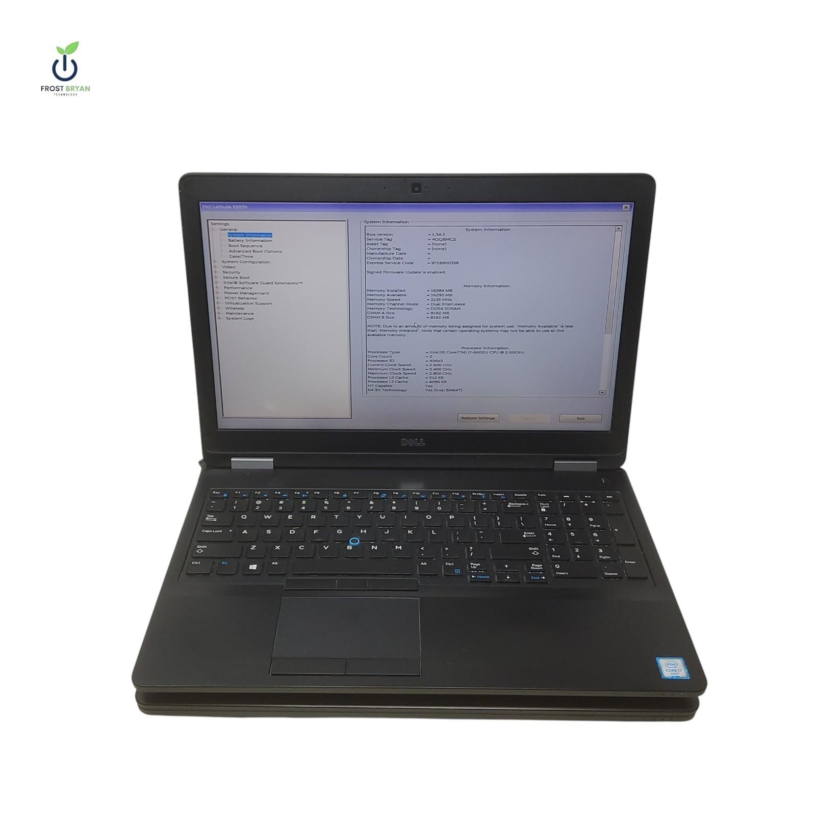 Lot of 2 Dell Latitude E5570 Laptops i5-i7 6th Gen 8/16GB NO OS Grade C [READ]