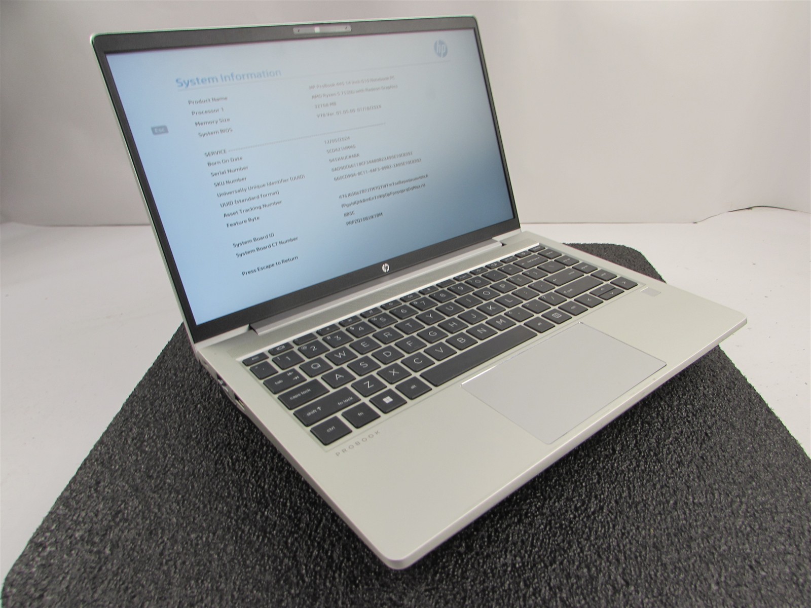 HP PROBOOK 445 (G10) 1920X1080 FHD AMD RYZEN 5 7530U 256GB SSD 32GB RAM WIN 11