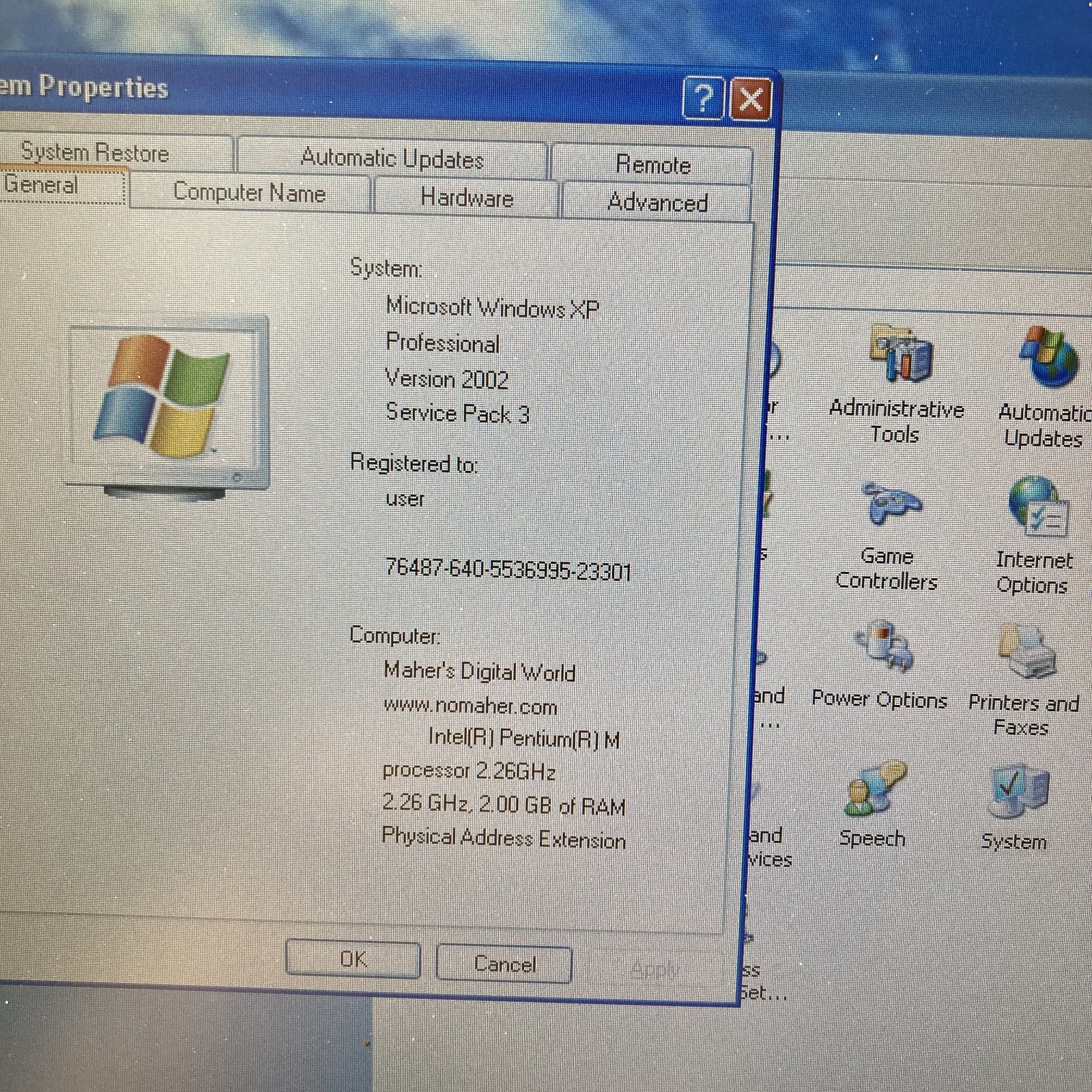 HP Compaq nw8240 Retro Gaming Laptop Pentium M 2.26GHz 3GB RAM 80GB HDD XP