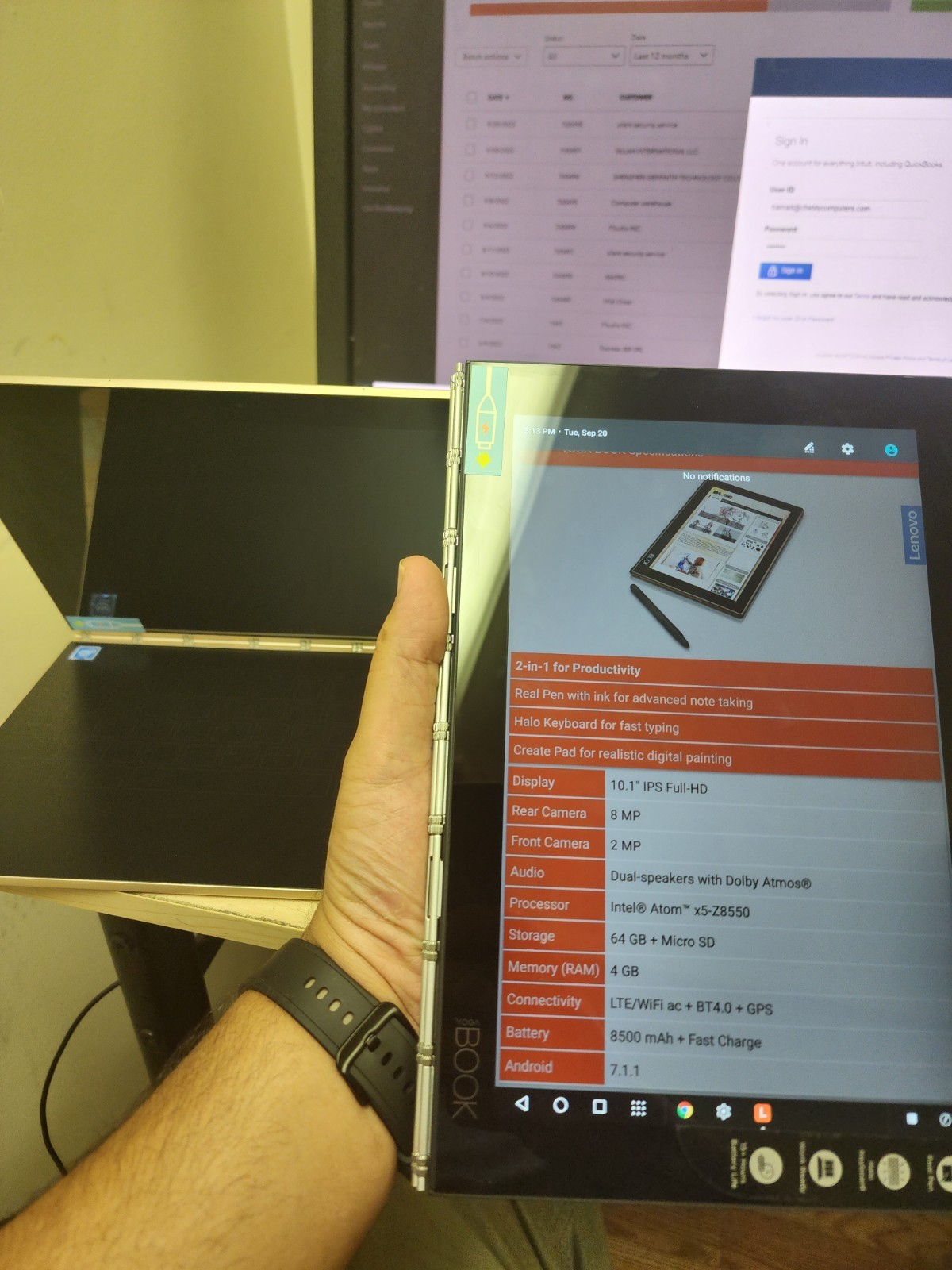 Lenovo Yoga Book YB1-X90F 10.1″ Atom x5-Z8550 2.4GHz 4GB RAM 64GB SSD
