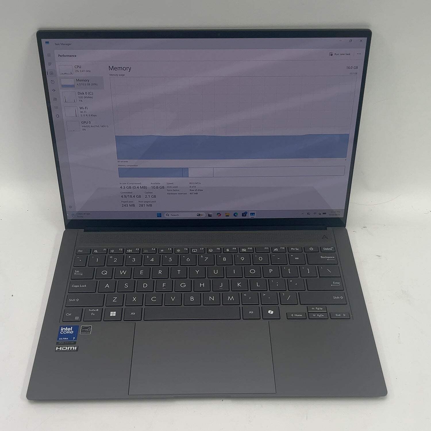 Asus Zenbook S 14 UX5406SA 14″ Core Ultra 7 256V 2.2GHz 16GB RAM 1TB SSD