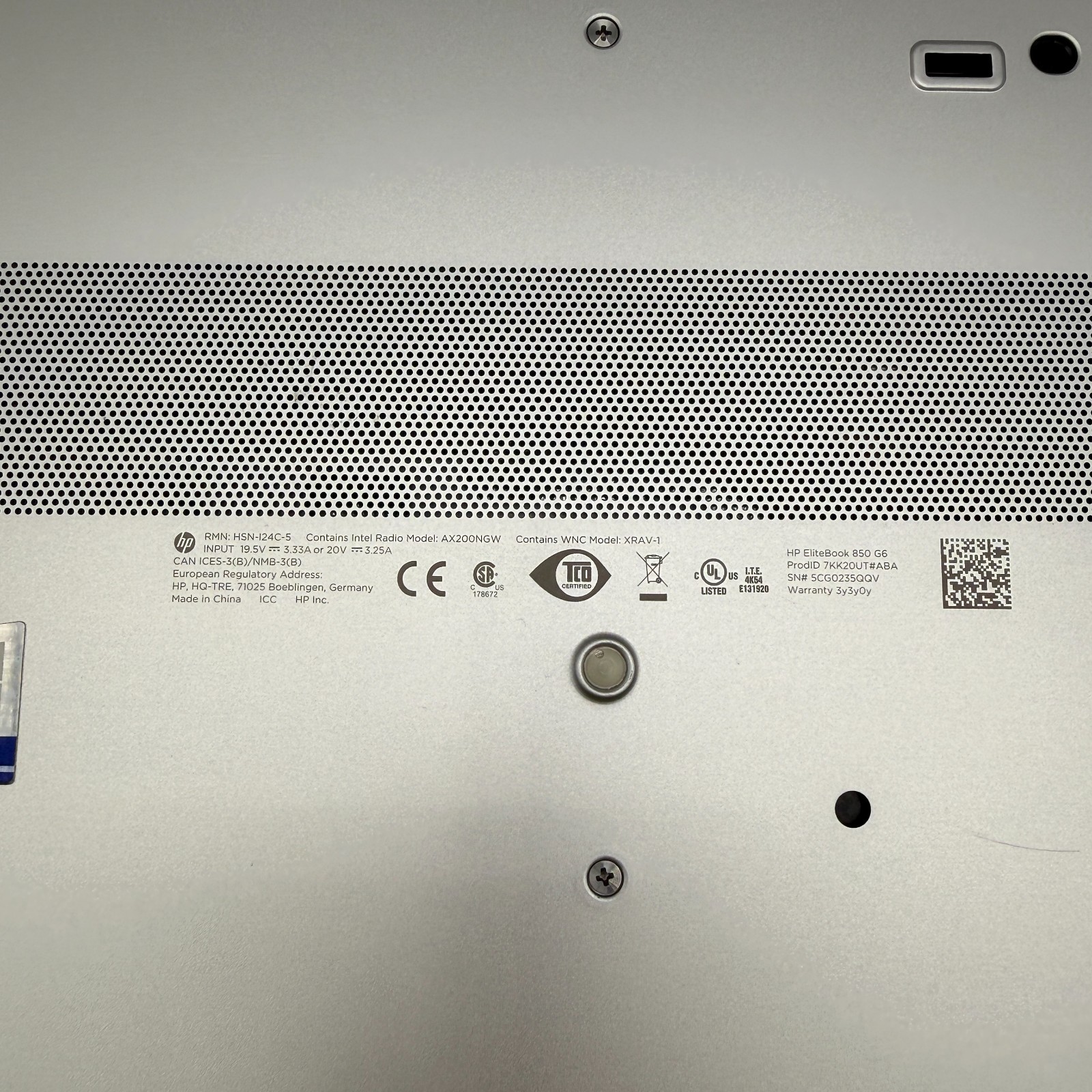HP EliteBook 850 G6 15.6″ i7-8665U 8GB RAM 256GB SSD Win 11 Pro