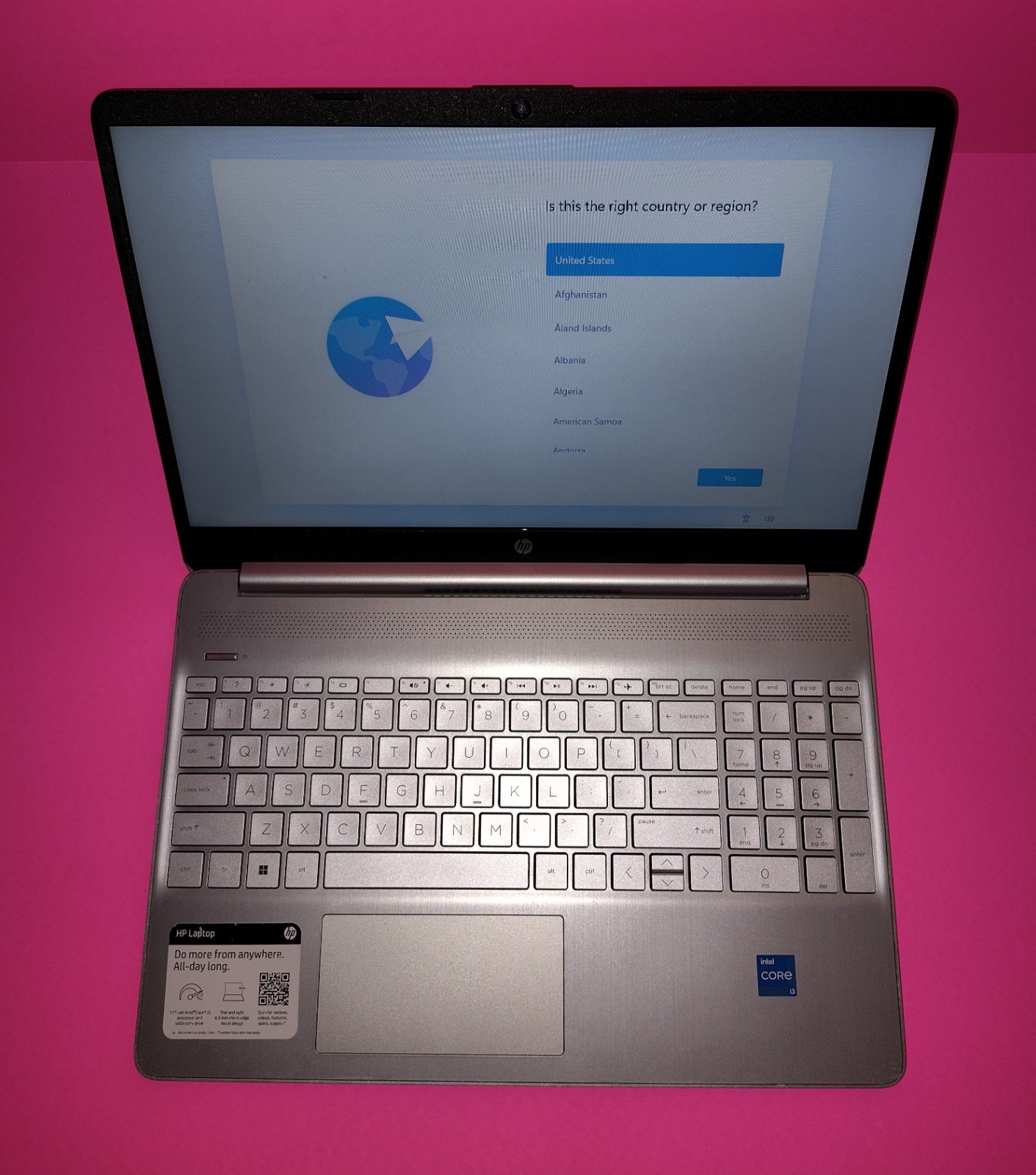HP 15.6″ Touch Laptop Intel Core i3-1115G4 / 256GB SSD 8GB RAM Win 11 Home