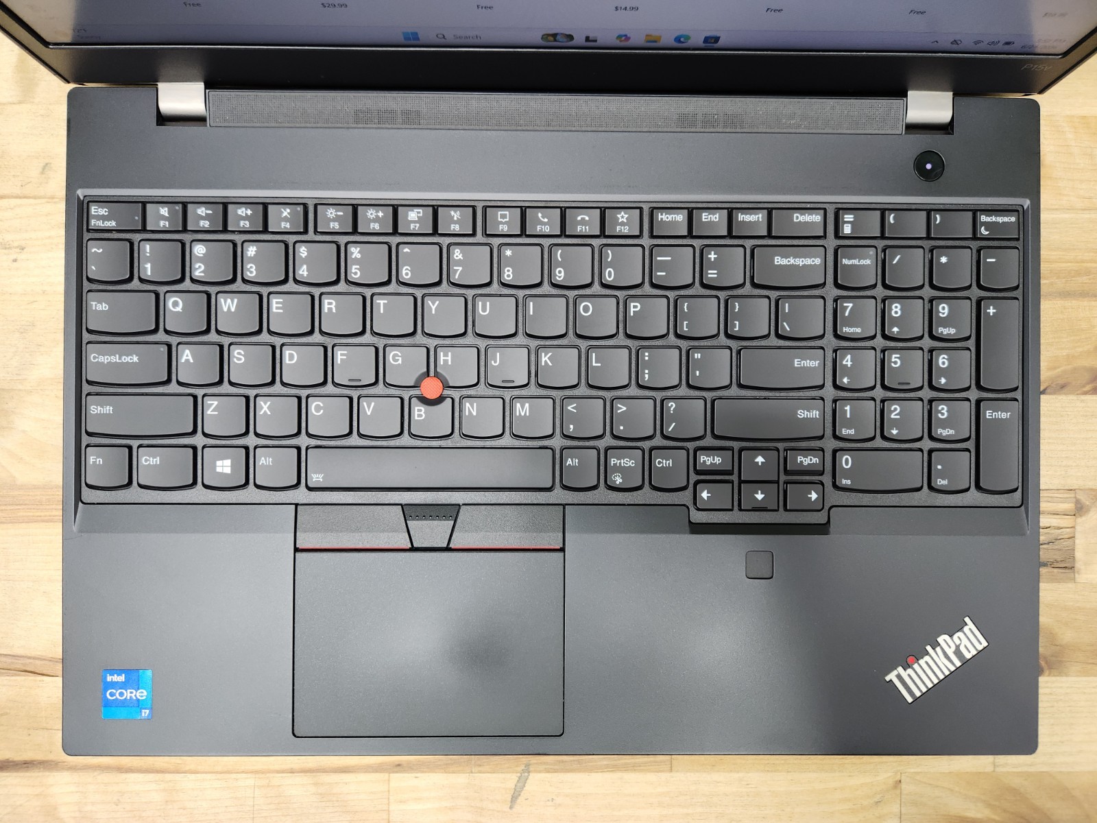 Lenovo ThinkPad P15v Gen 2 15.6 FHD i7-11800H 32GB RAM Nvi. T600 EXCELLENT BATT~