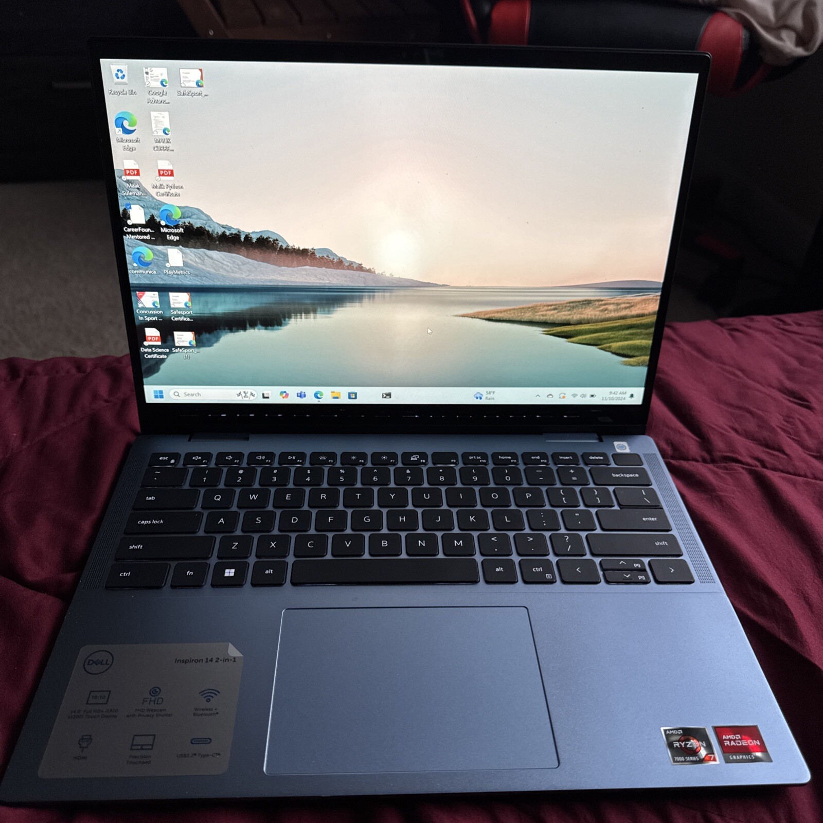 Dell – Inspiron 14 2-in-1 Touch Laptop – AMD Ryzen 7