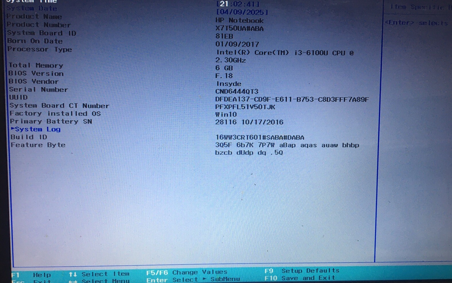 HP 15-AY009DX Intel Core i3-6100U 2.30GHz | 6GB RAM | NO HDD/OS – Boots to Bios