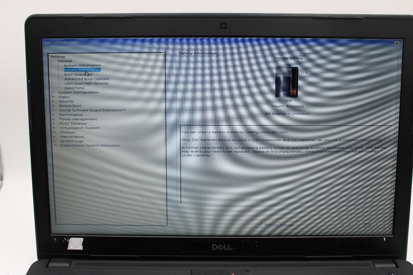 Dell Latitude 3580 _ i3-6006U _ 4GB RAM _ 256GB SSD _ No OS