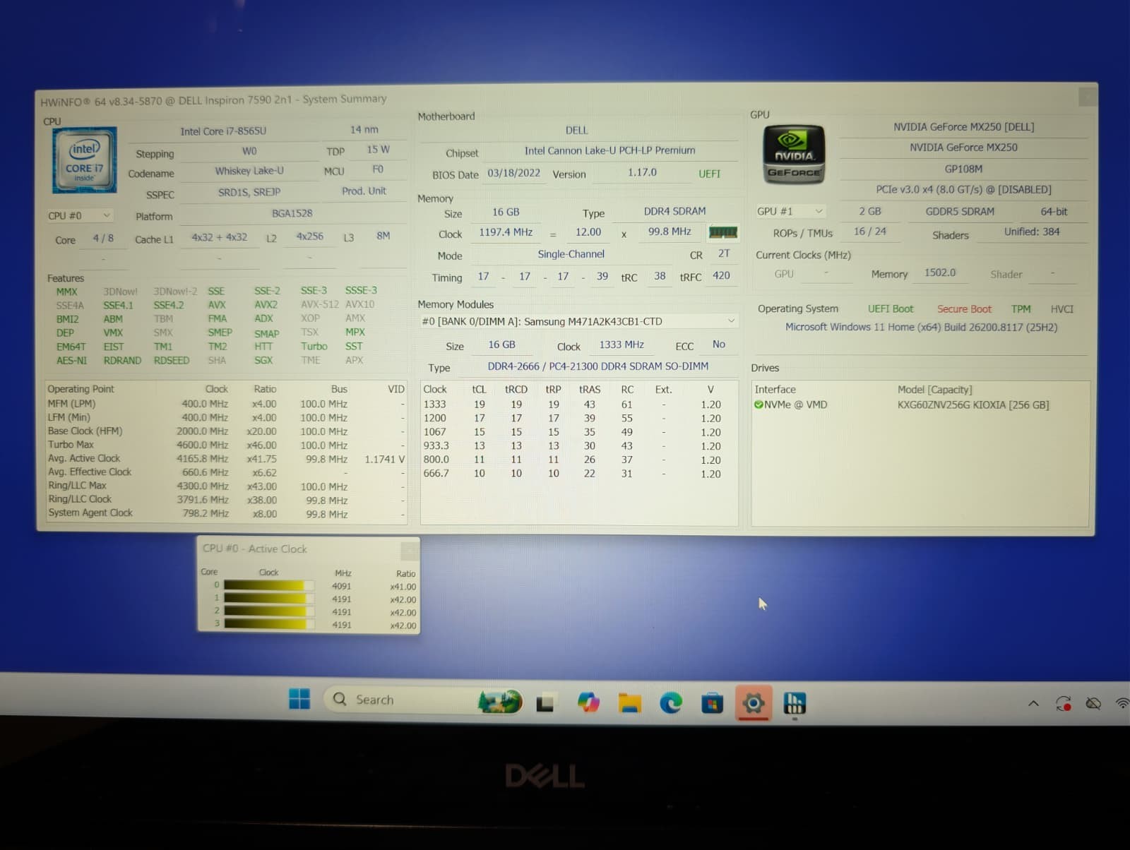 Dell Inspiron 15 7590 2n1 4K | i7 8th 16GB RAM 256GB SSD | NVIDIA MX250 Backlit